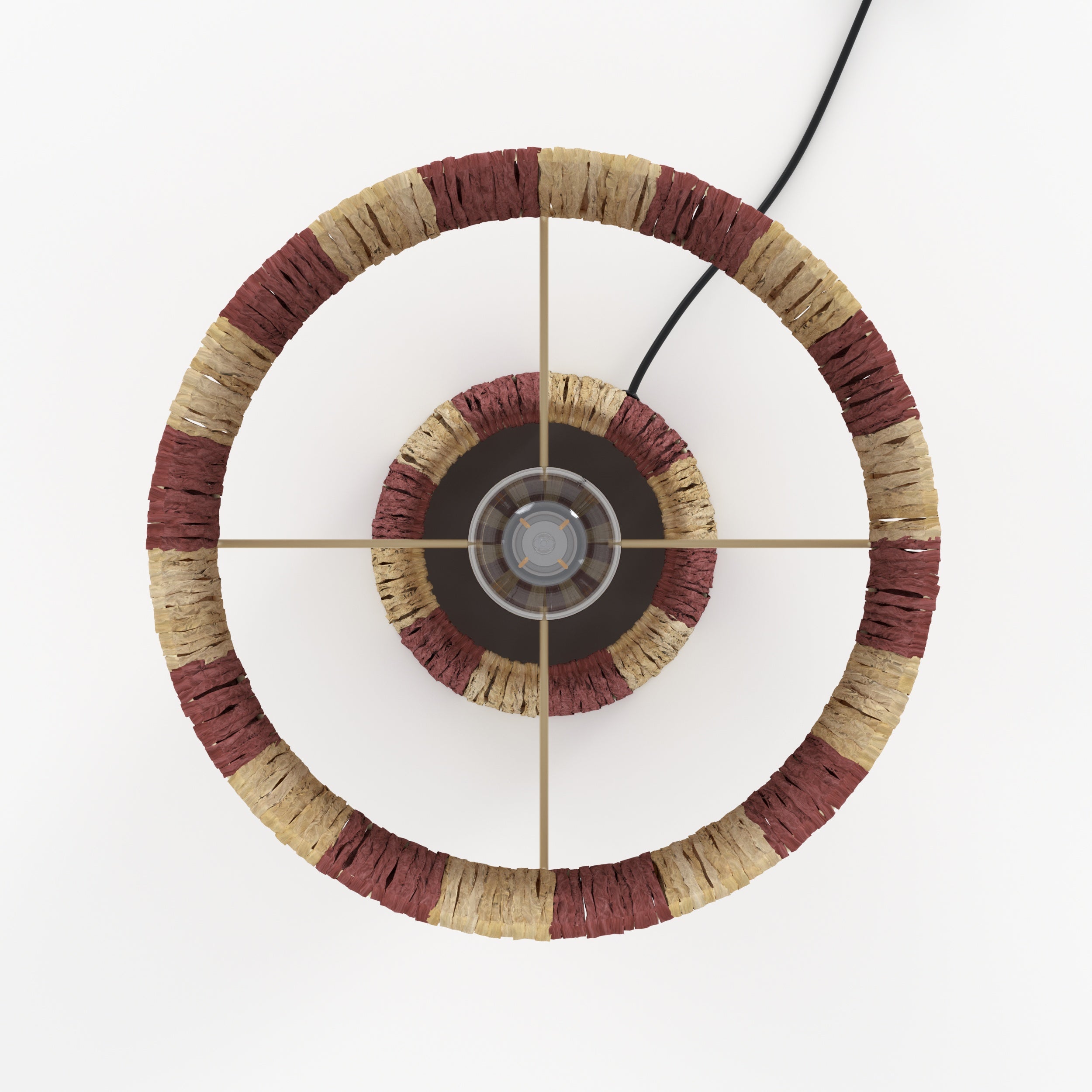 eclairage boheme lampe solea terracotta rayee palmier bordeaux