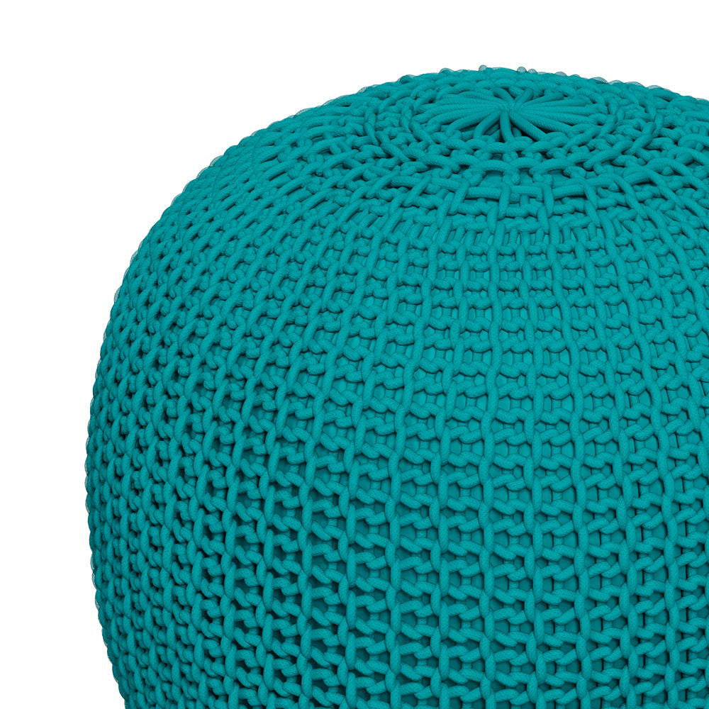 elisa pouf vert celadon tricot