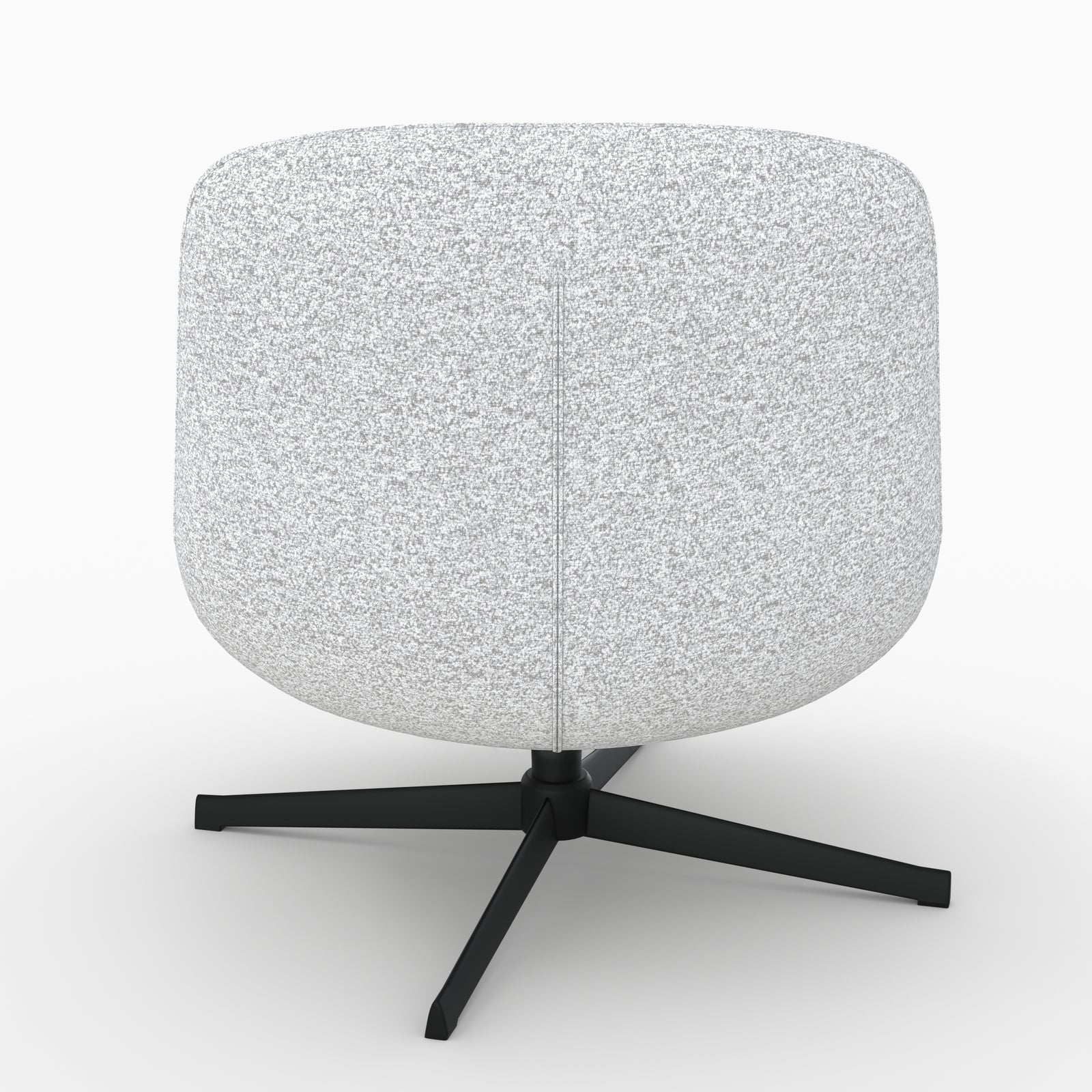 elvis fauteuil en tissu boucle gris chine pivotant