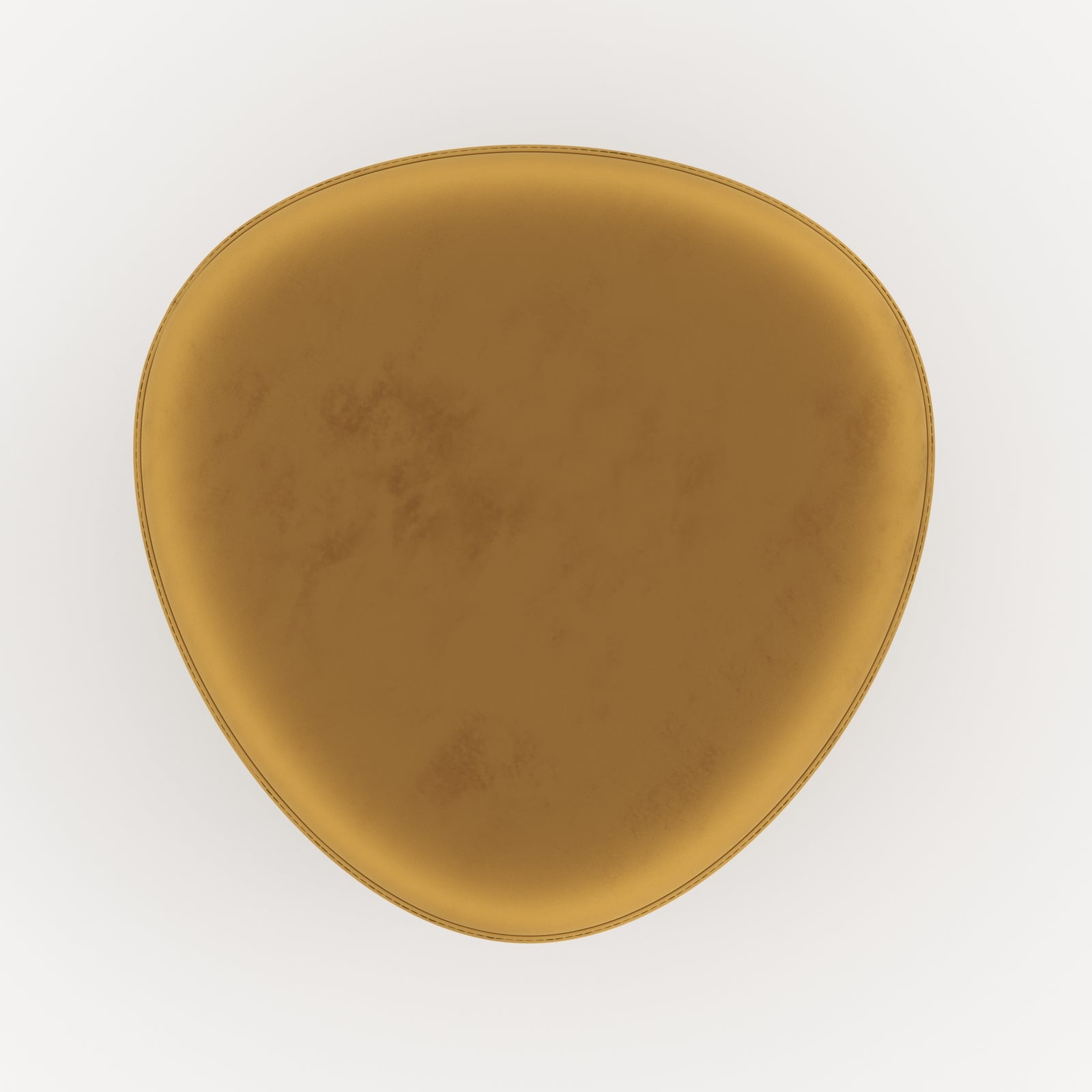 emmy pouf triangulaire jaune curry velours