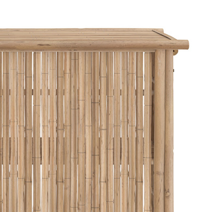 ensemble bar rectangulaire et chaise de bar lot de 2 vadella en bambou