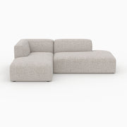 Canapé d'angle gauche modulable Hestia en tissu beige 4 places