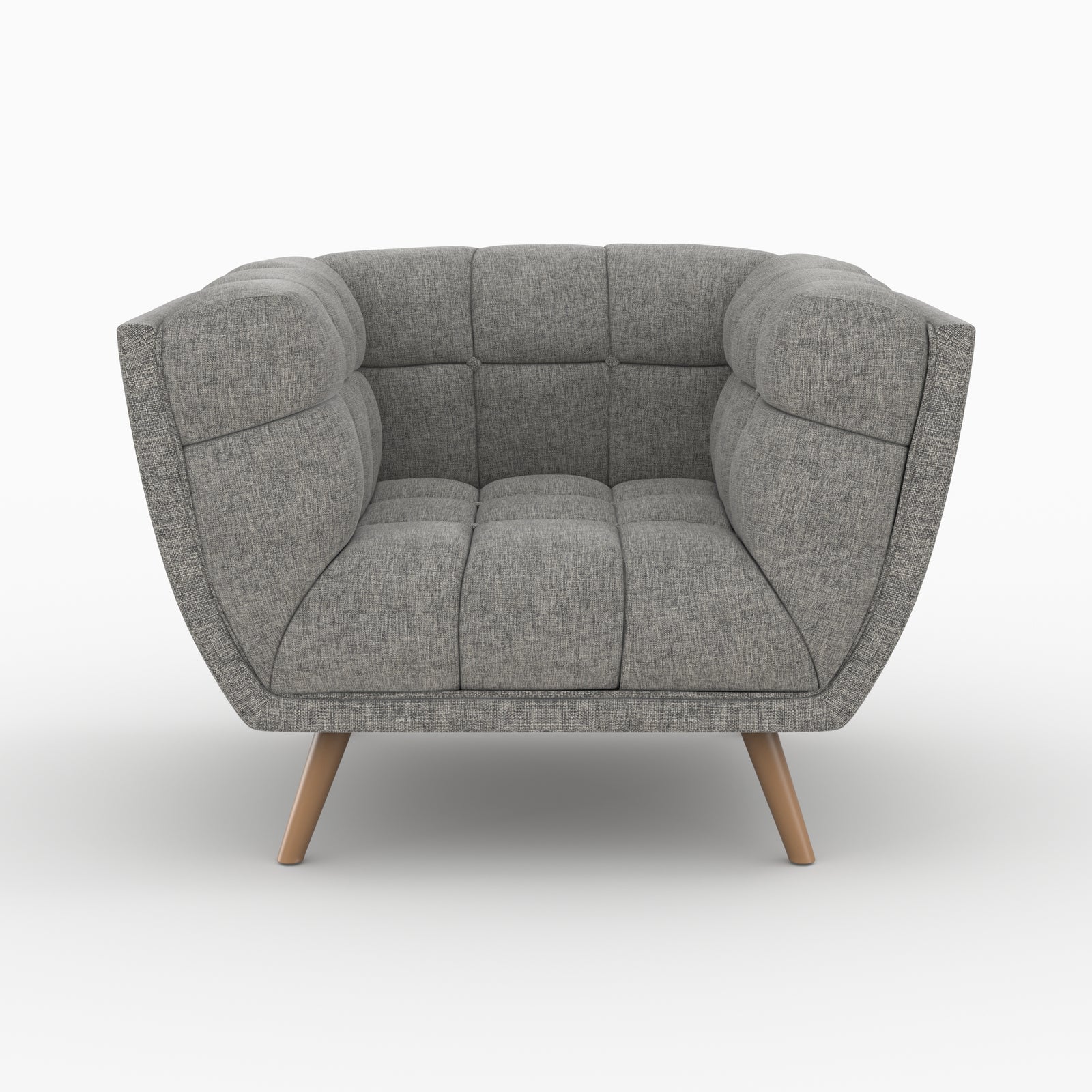 ensemble canape et fauteuil en tissu gris 4 personnes carmen