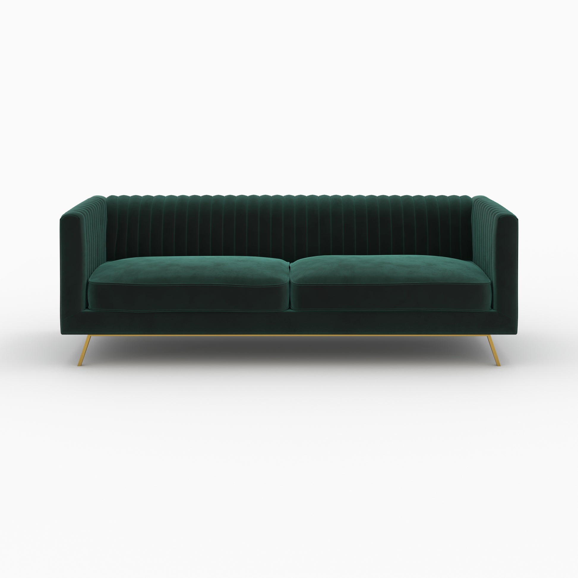 ensemble canape et fauteuil gatsby en velours vert 3 personnes