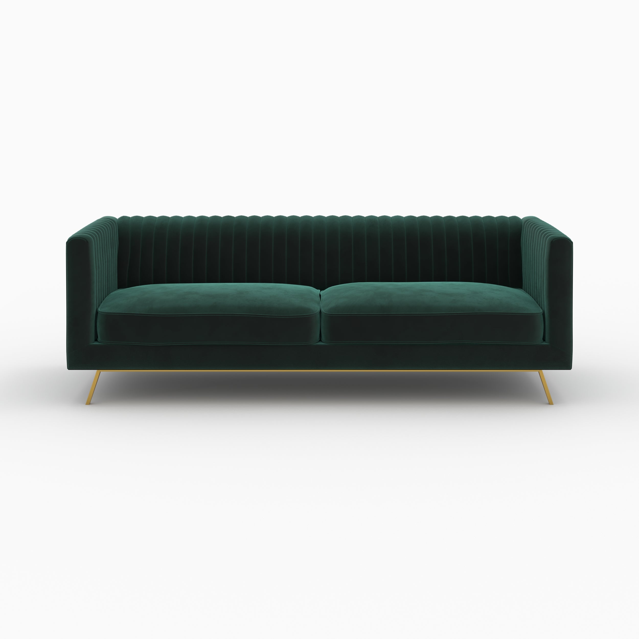 ensemble canape et fauteuil gatsby en velours vert 3 personnes