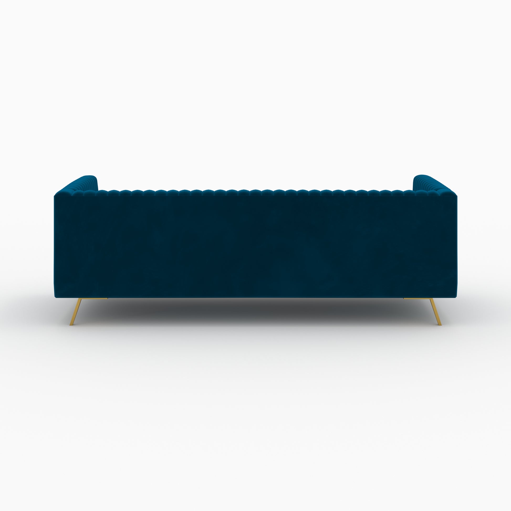 ensemble canape et fauteuil gatsby velours bleu fonce