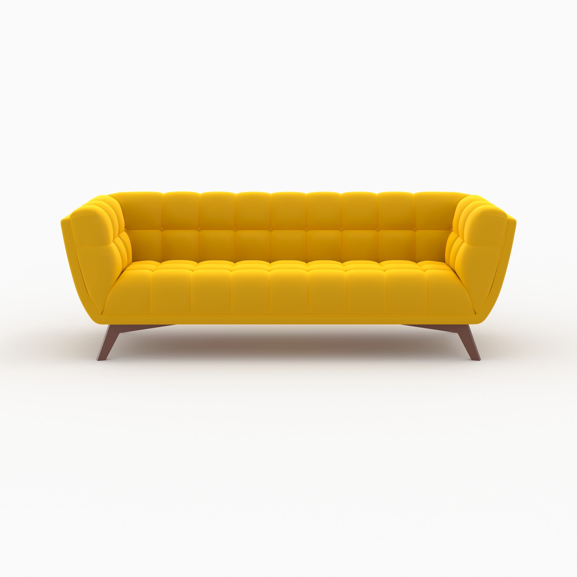 ensemble canape et fauteuil mona en velours jaune 4 personnes