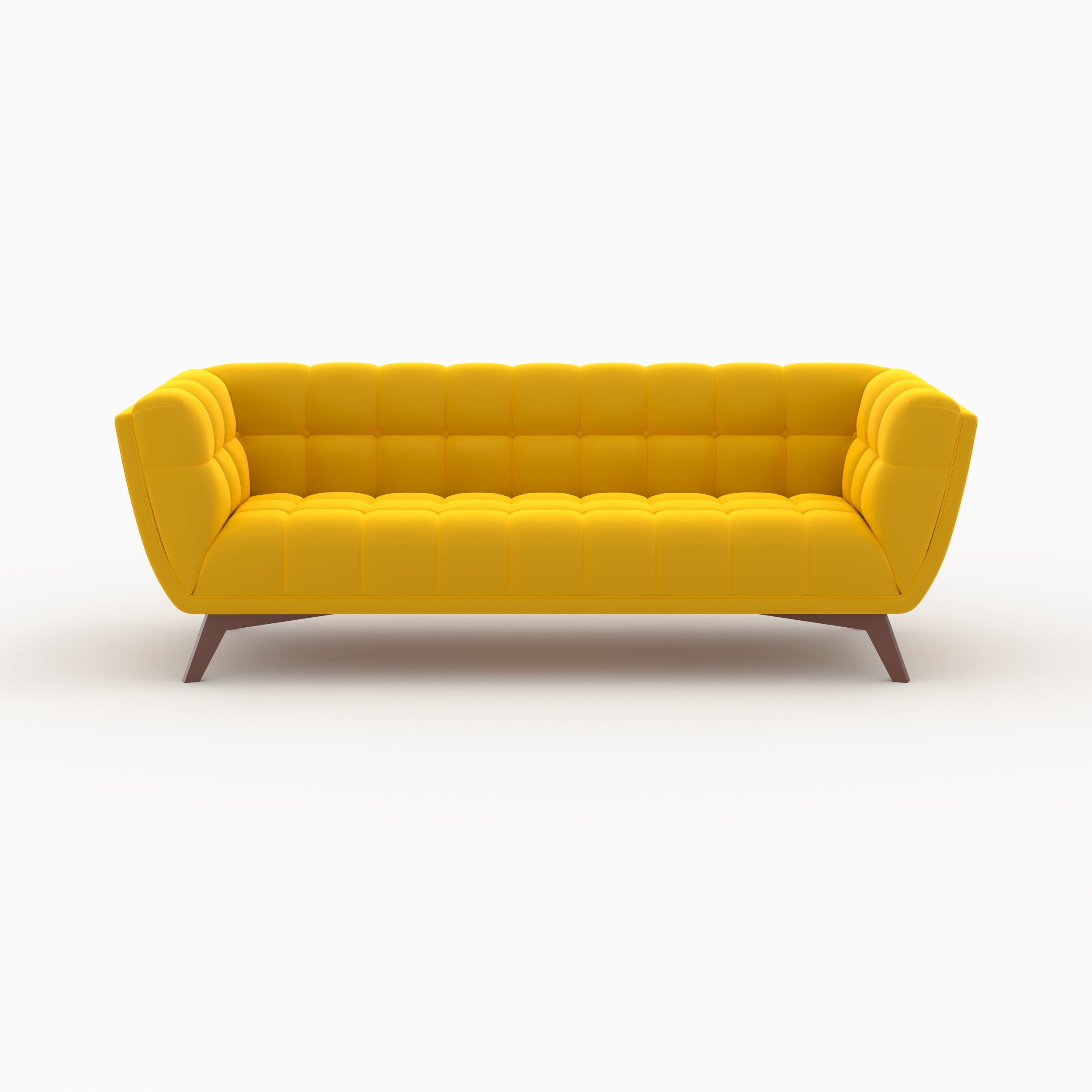 ensemble canape et fauteuil mona en velours jaune 4 personnes