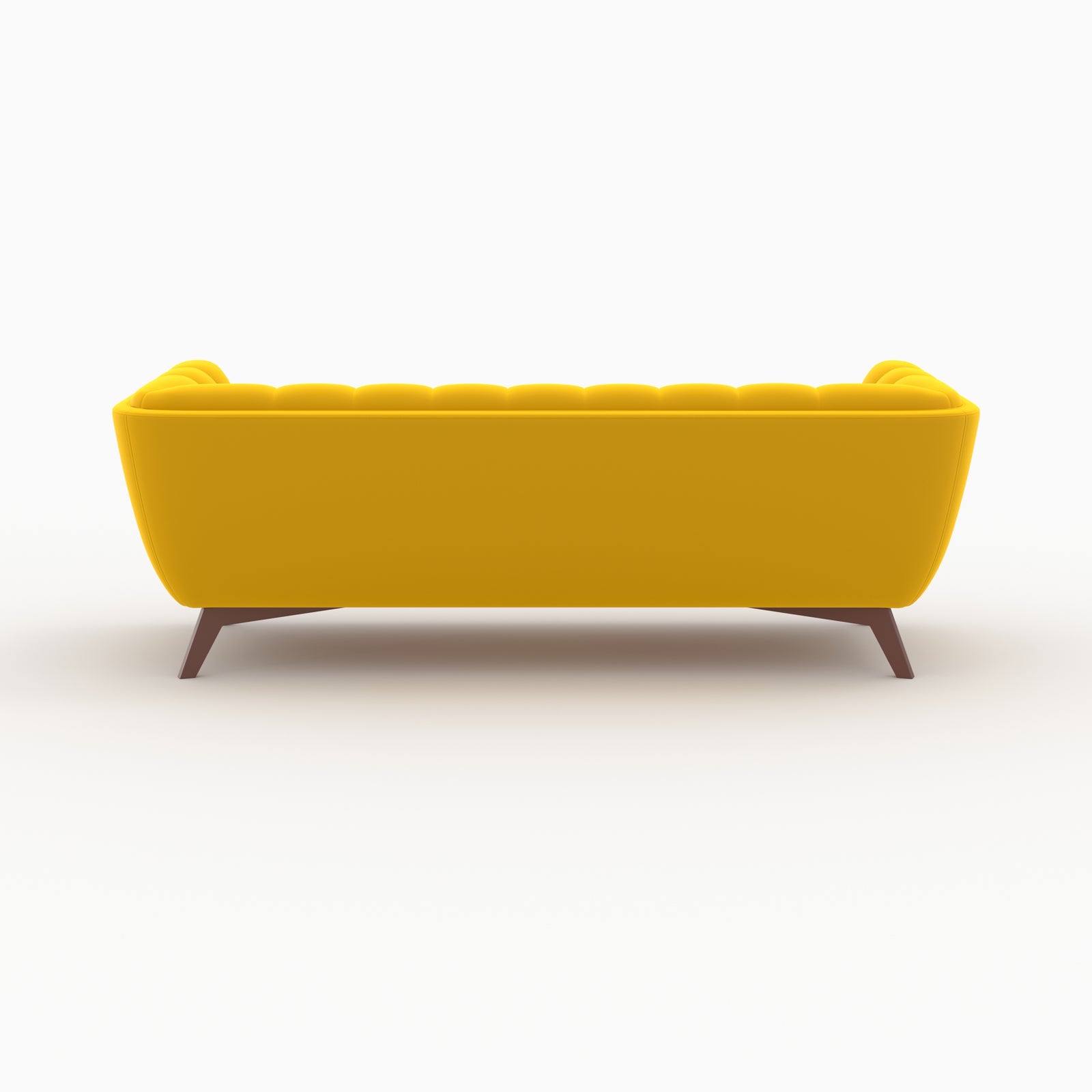 ensemble canape et fauteuil mona en velours jaune 4 places