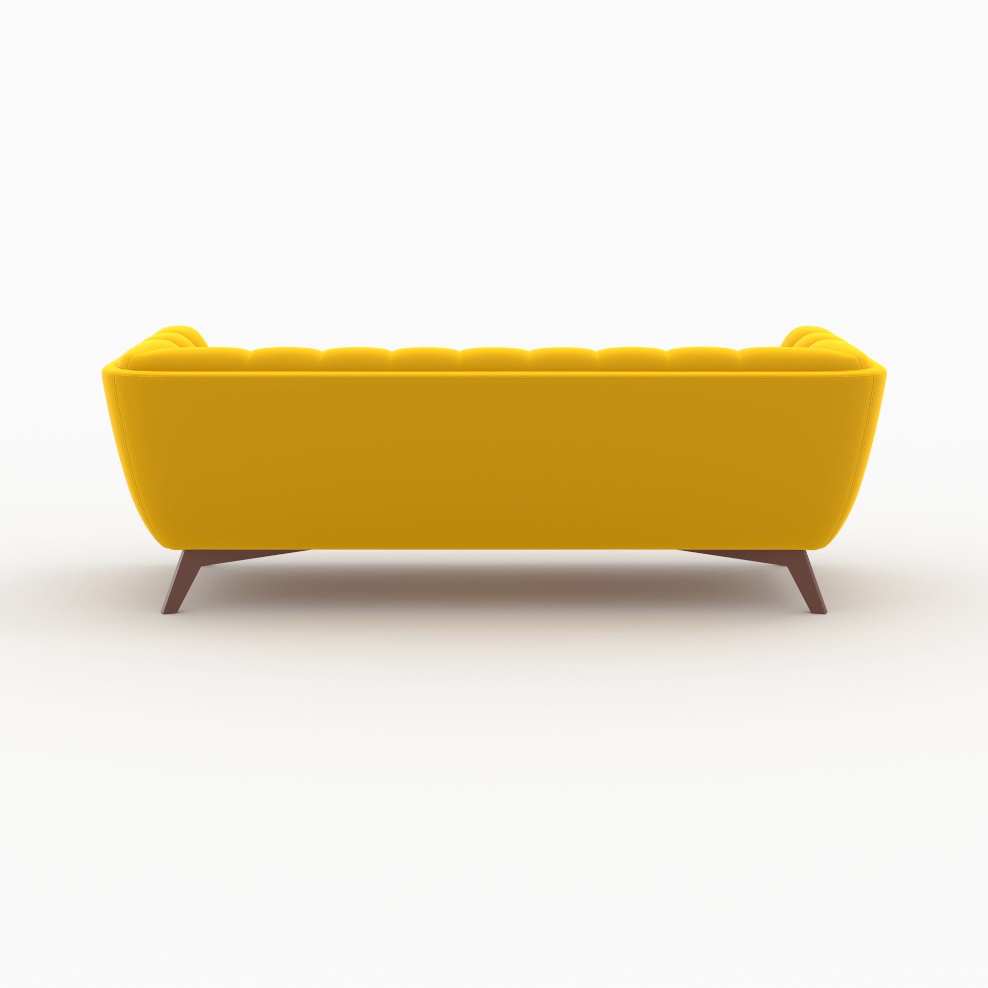 ensemble canape et fauteuil mona en velours jaune 4 places
