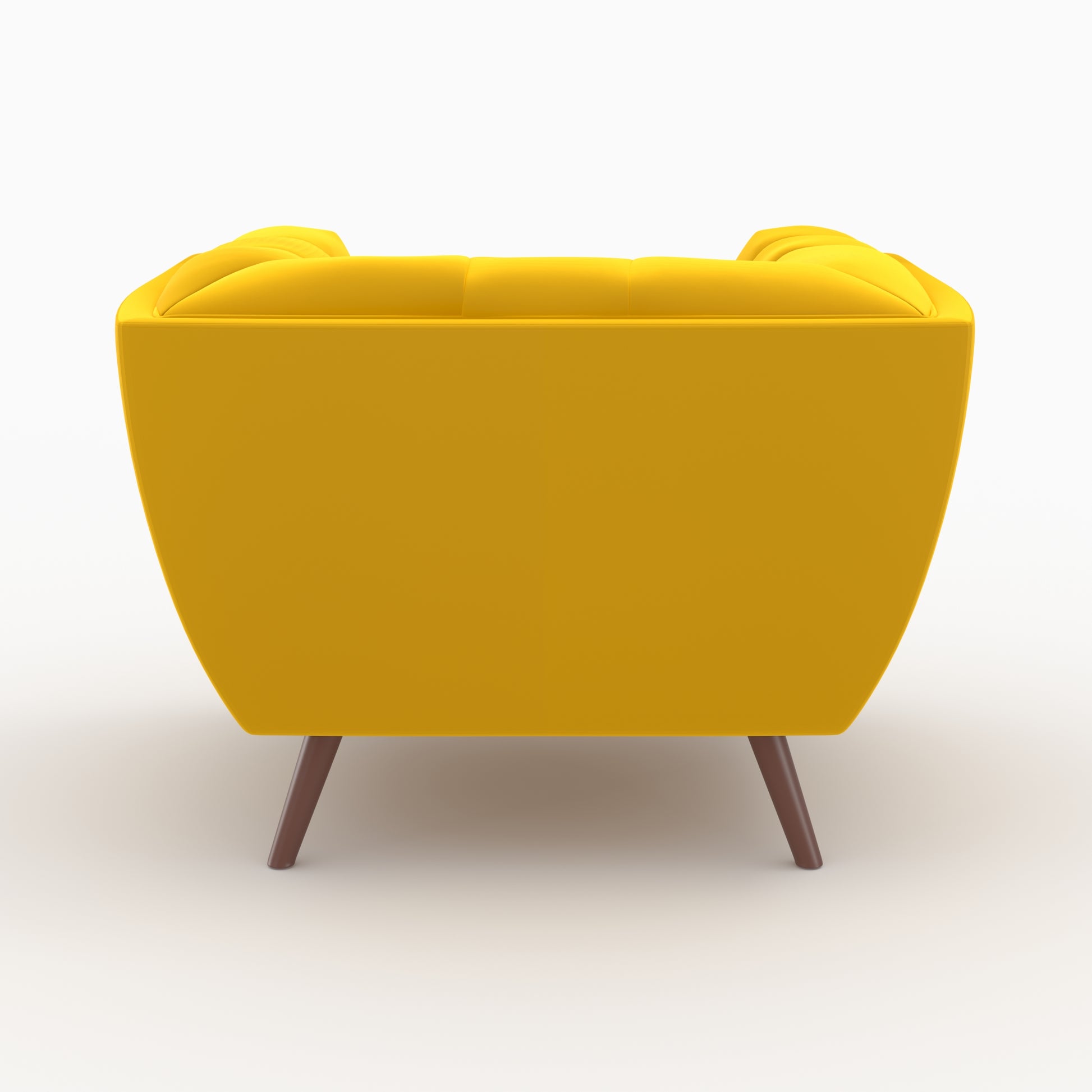 ensemble canape et fauteuil mona en velours jaunev accoudoirs
