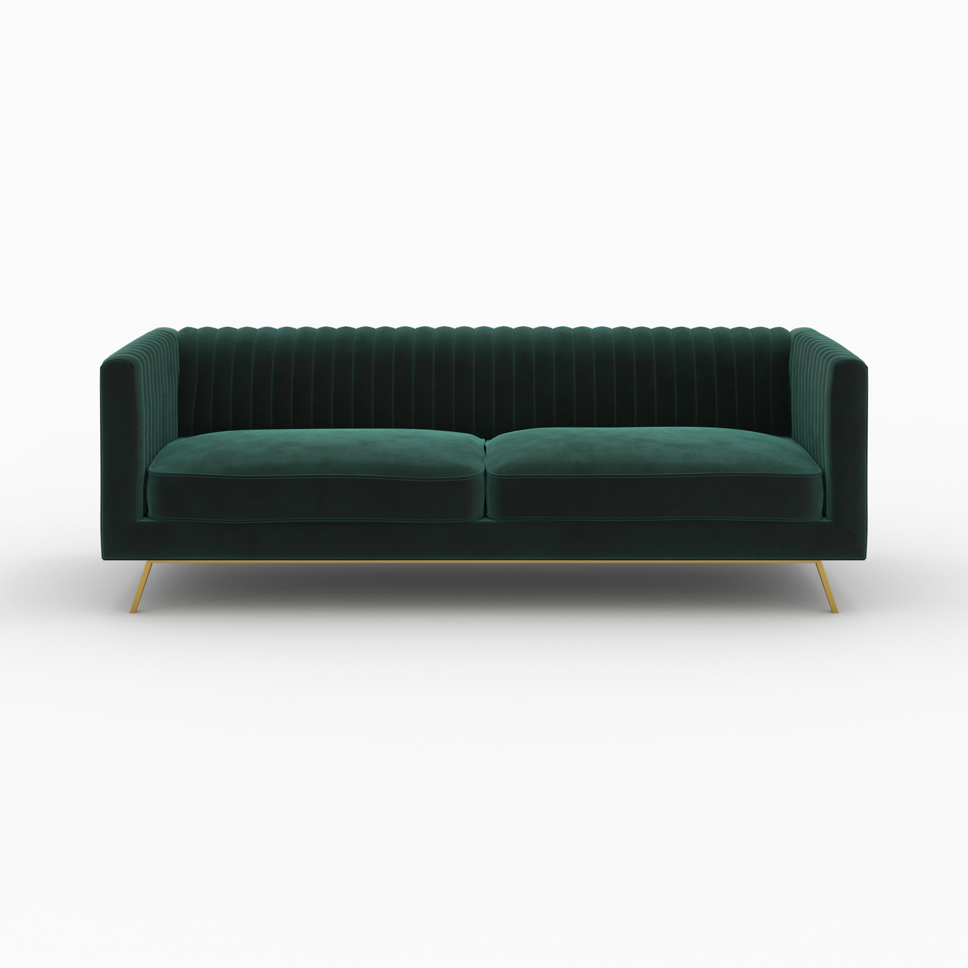 ensemble canape et fauteuil vert fonce gatsby velours