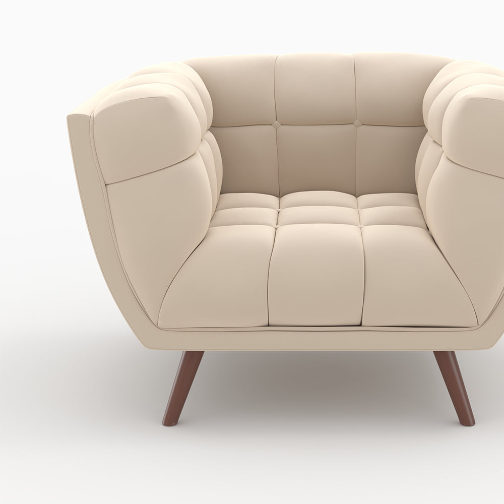 ensemble canape et fauteuils mona en velours beige