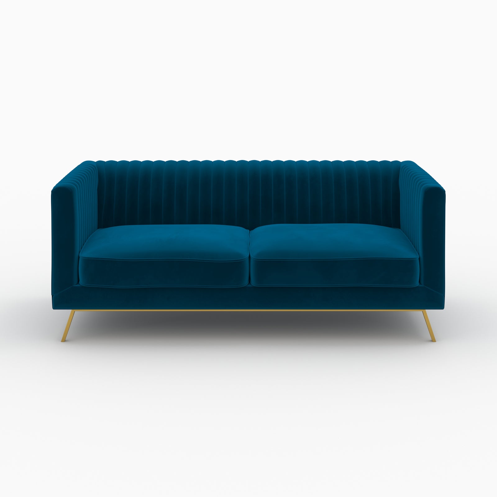 ensemble canape gatsby velours bleu fonce 5 places