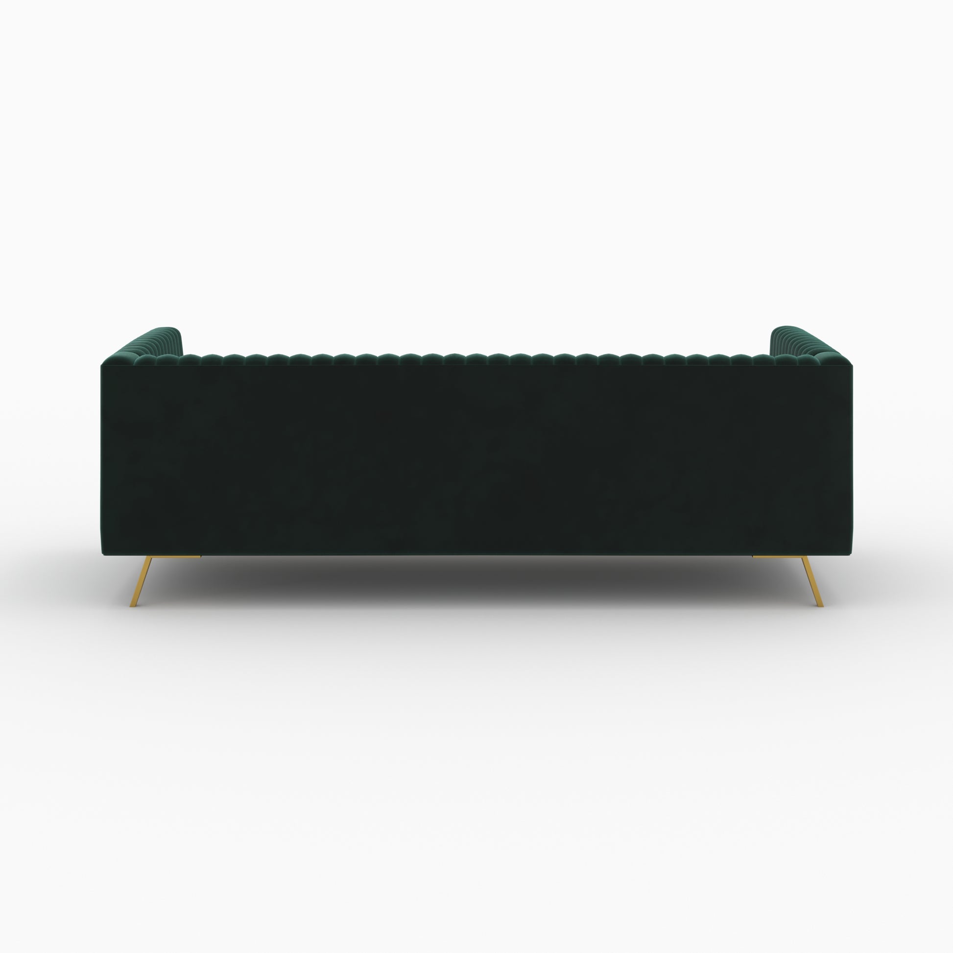 ensemble canape gatsby velours vert fonce pieds dores