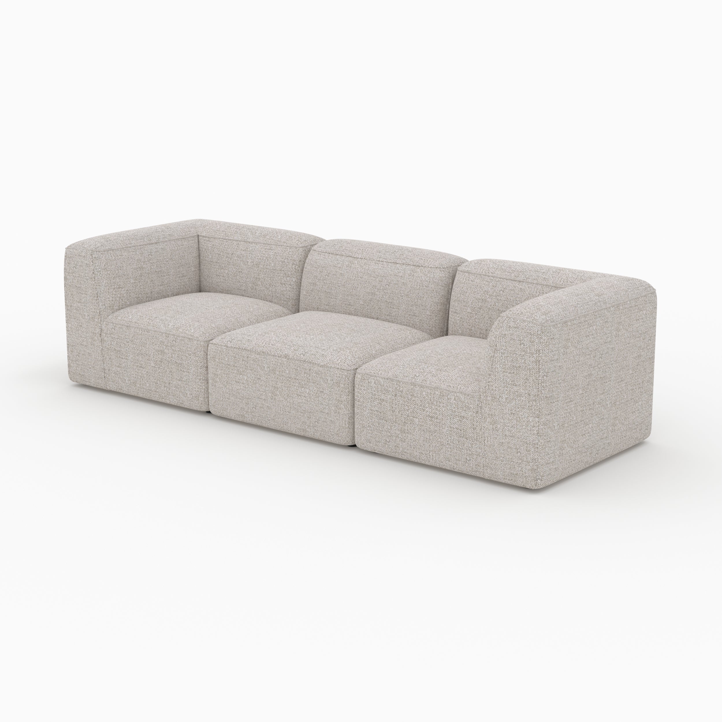 Canapé modulable Hestia en tissu beige 3 places