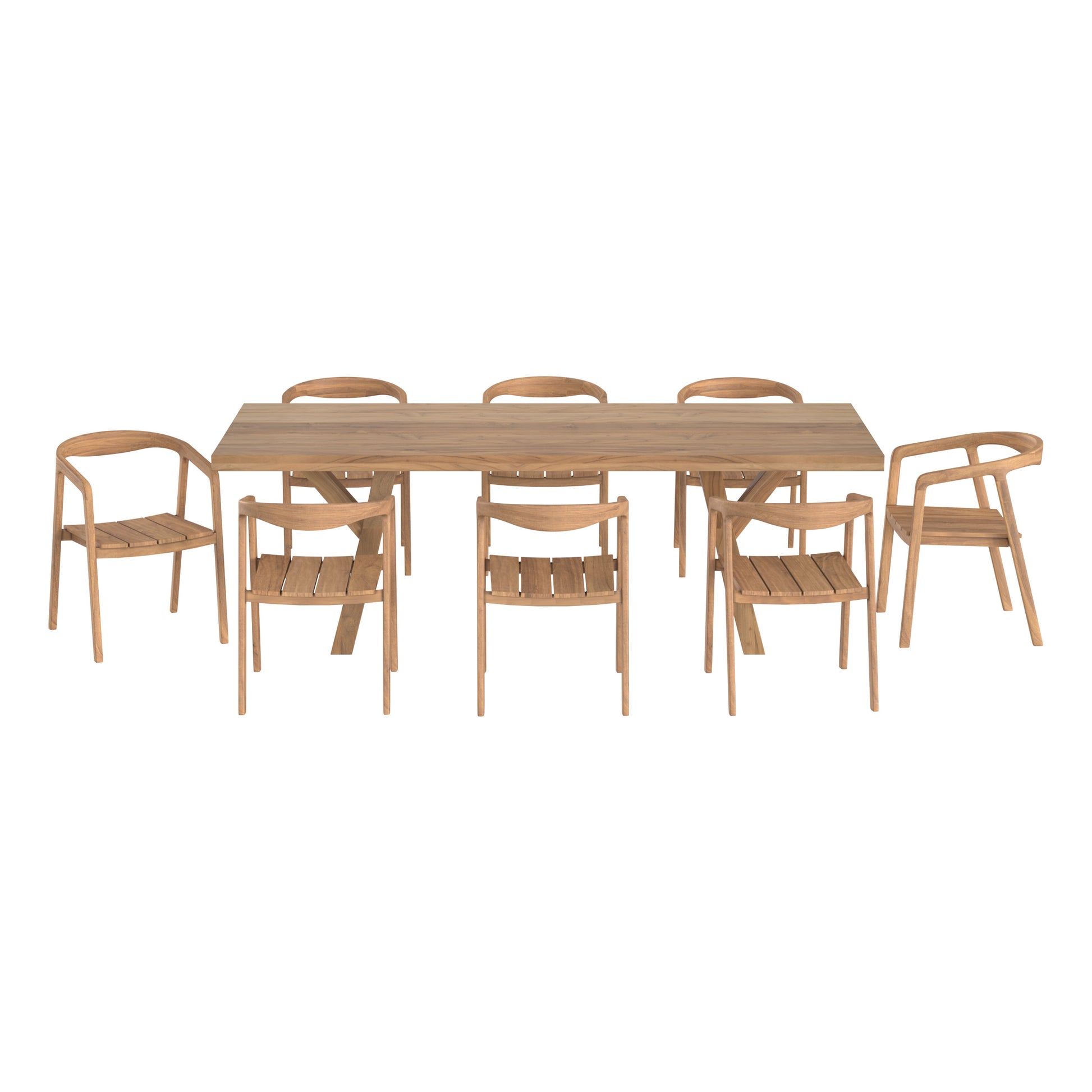 ensemble de jardin soraya table et chaises en bois