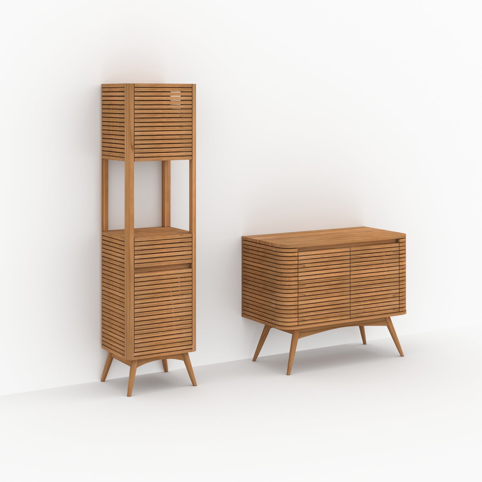 ensemble de salle de bain en bois de teck auguste