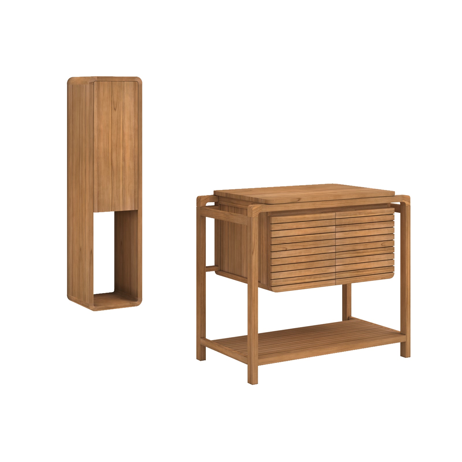 ensemble de salle de bain lucette en bois de teck fond blanc_1