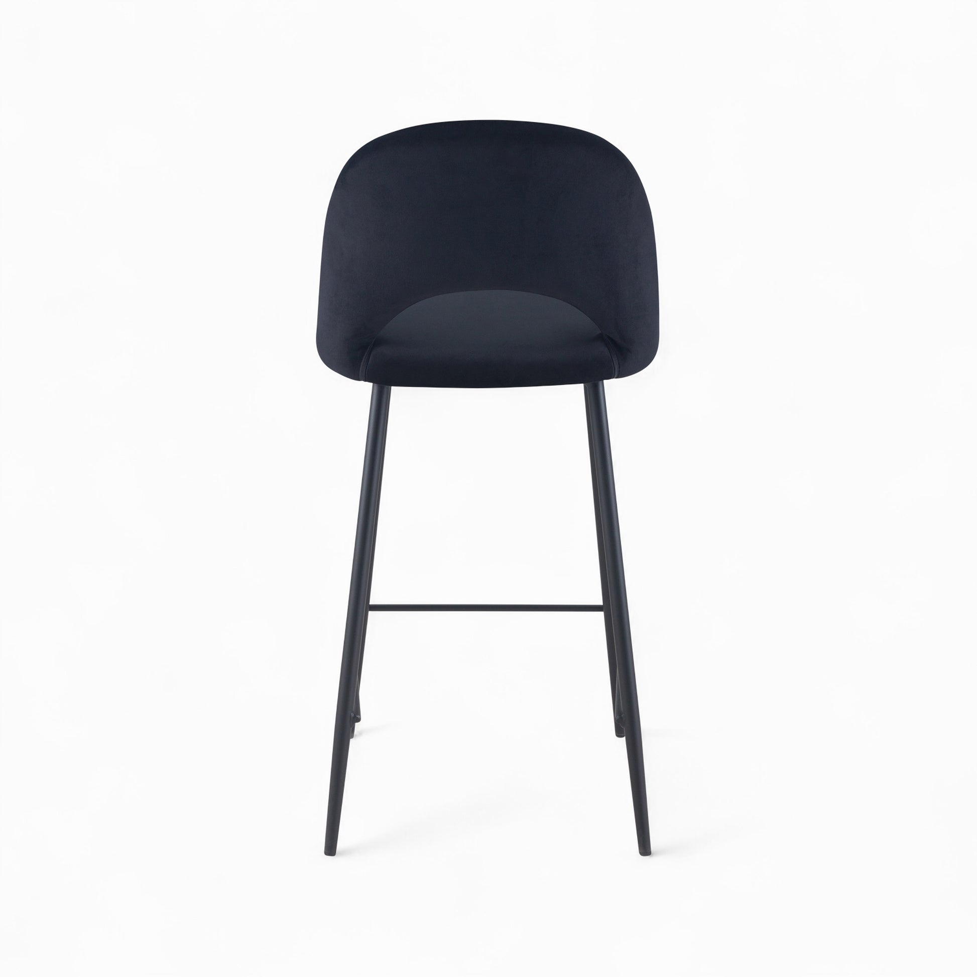 ensemble peneloppe chaises tabourets noir velours 4 pieces