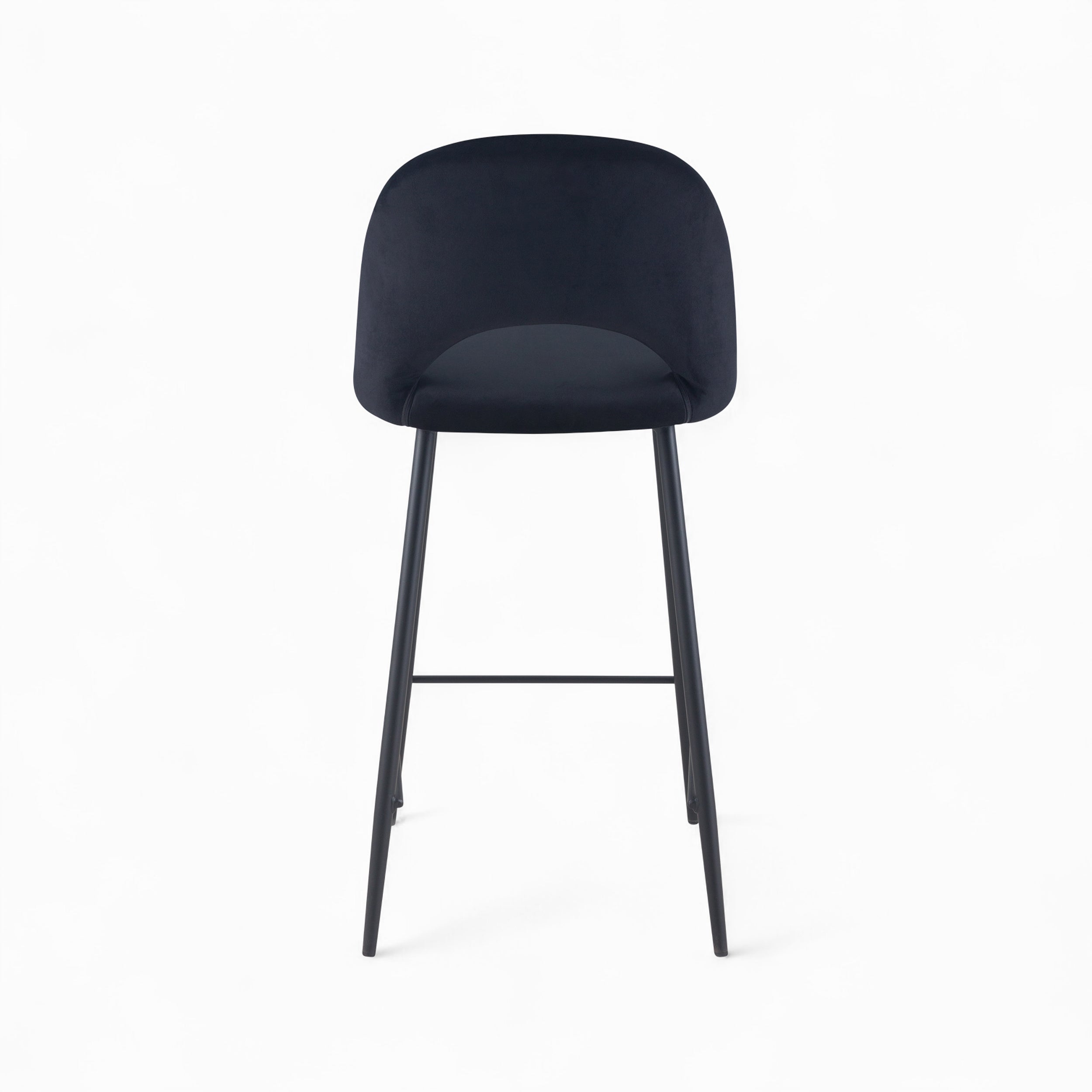 ensemble peneloppe chaises tabourets noir velours 4 pieces