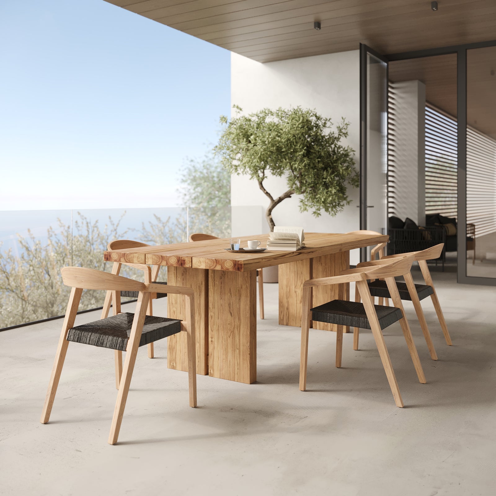 ensemble table de jardin siam 6 personnes en bois