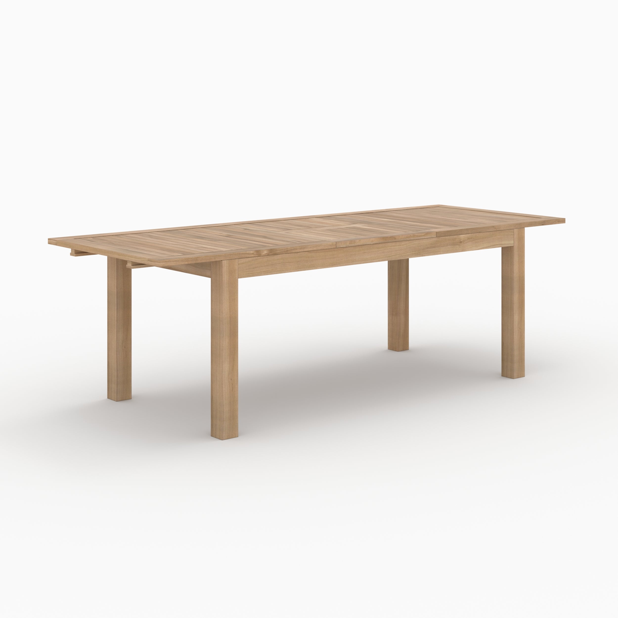 ensemble table et chaise de jardin nido bois de teck 6 personnes fond beige