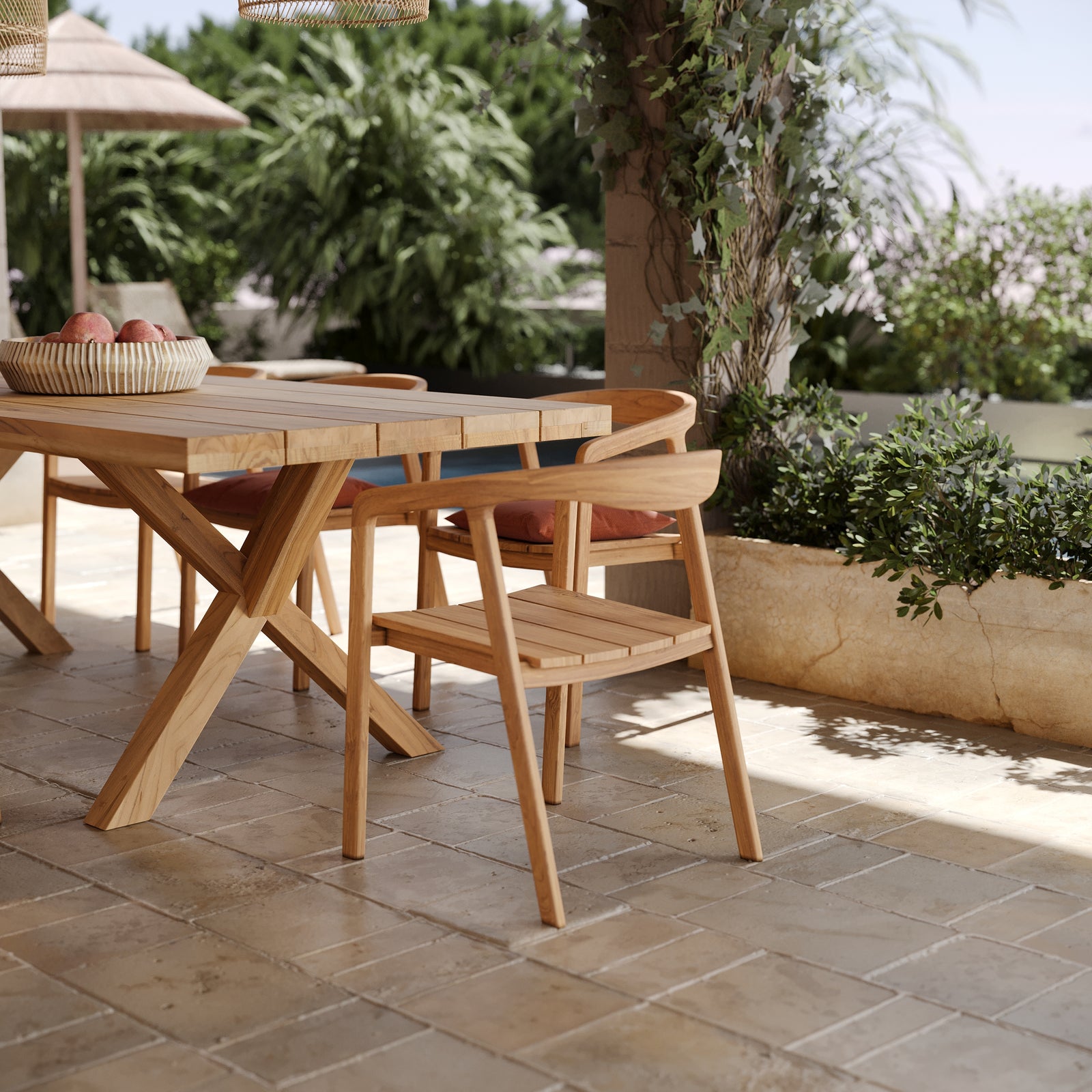 ensemble table et chaise de jardin soraya zoom produit