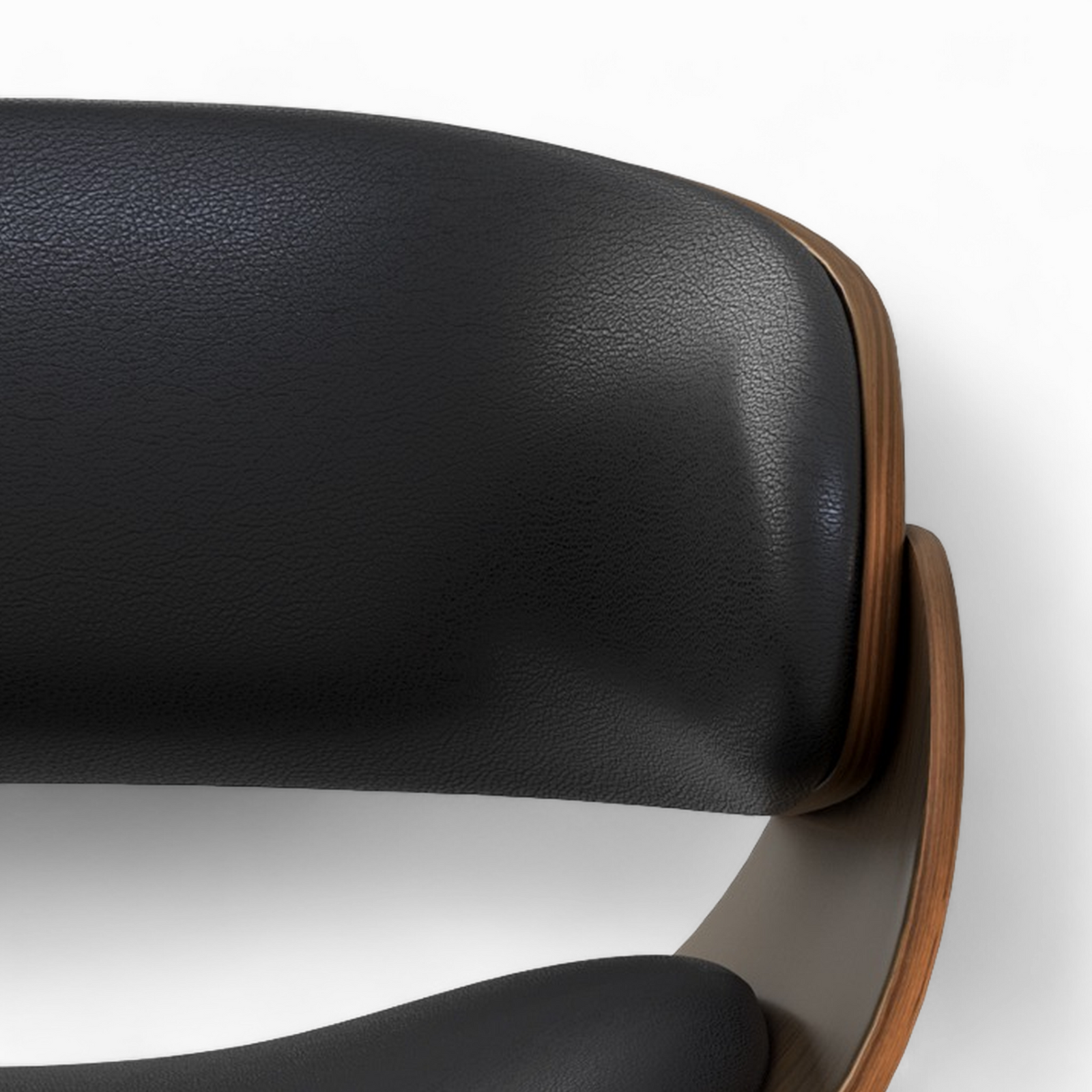 ensemble table et chaises en cuir synthetique noir bois plaque noyer 8 personnes