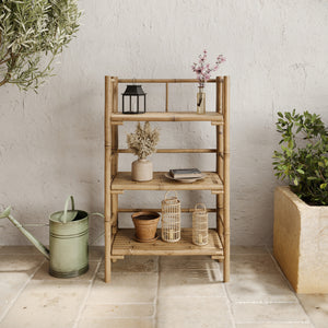 Scaffale rettangolare pieghevole Bami in bambù