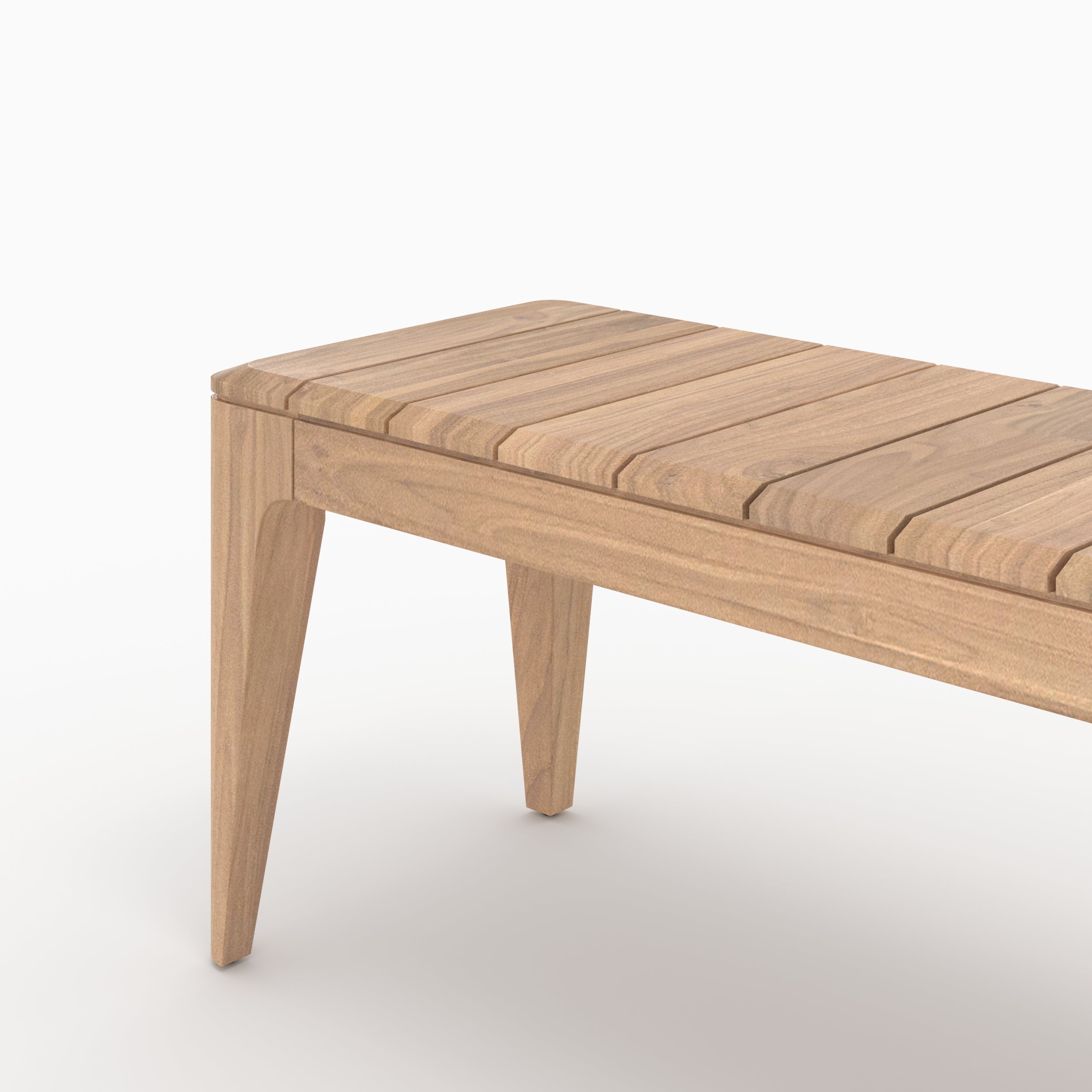 Table et bancs de jardin Nonza en bois de teck recyclé 10 personnes