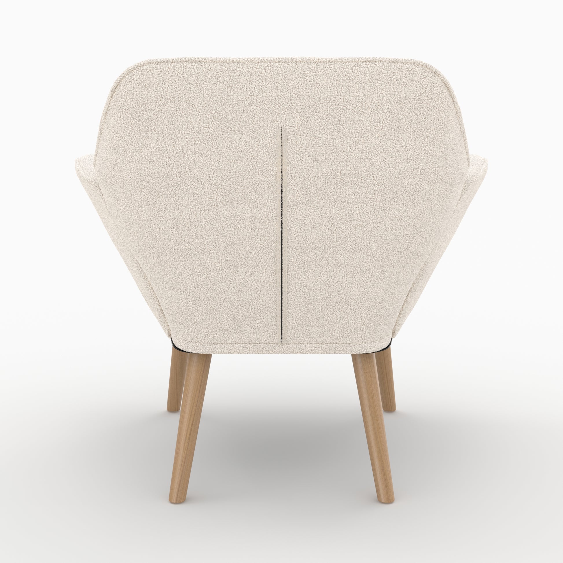 fauetuil tissu blanc boucle