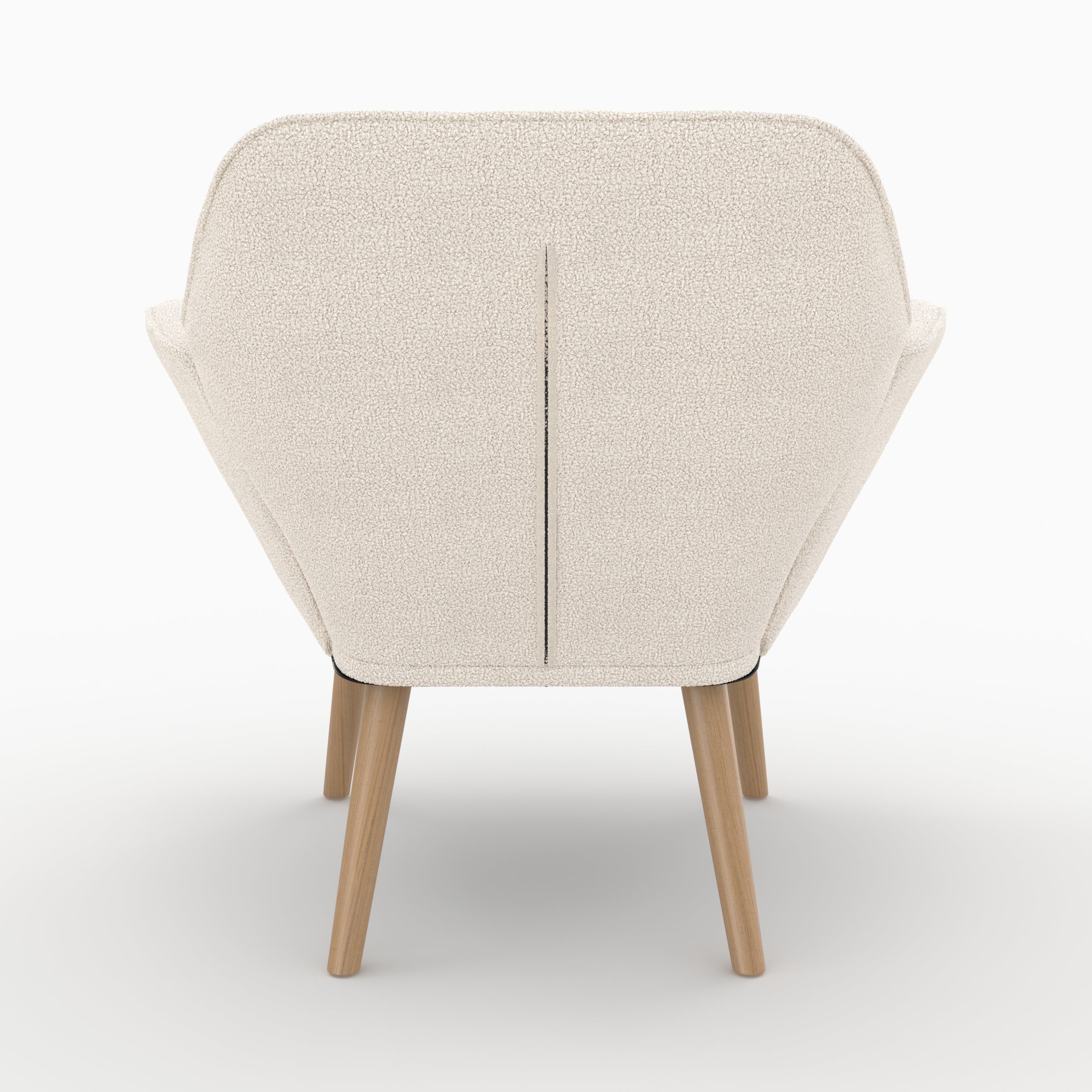 fauetuil tissu blanc boucle