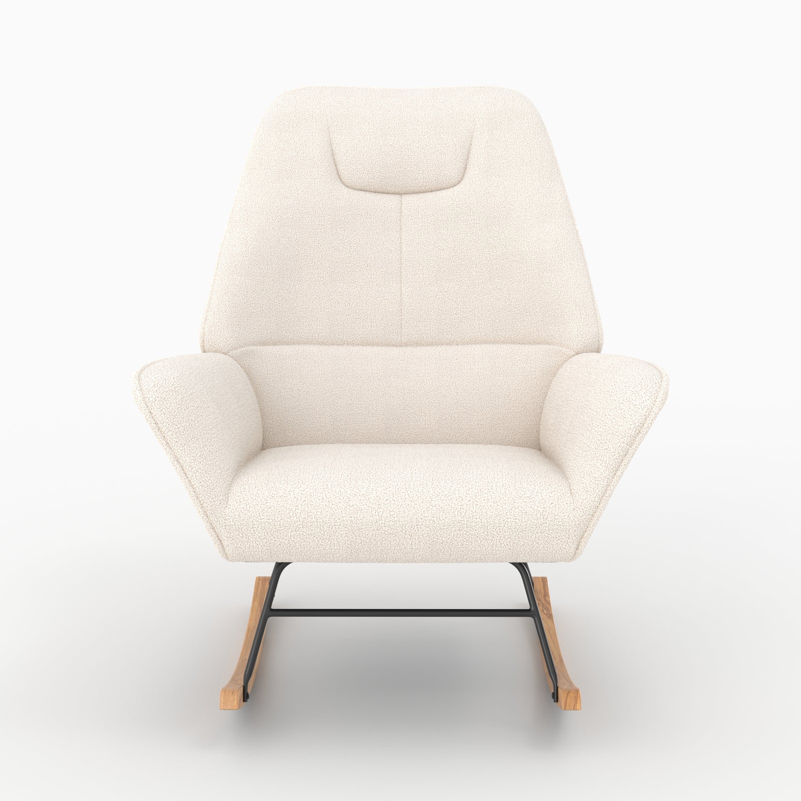 fauteuil balancelle confort shaun blanc boucle