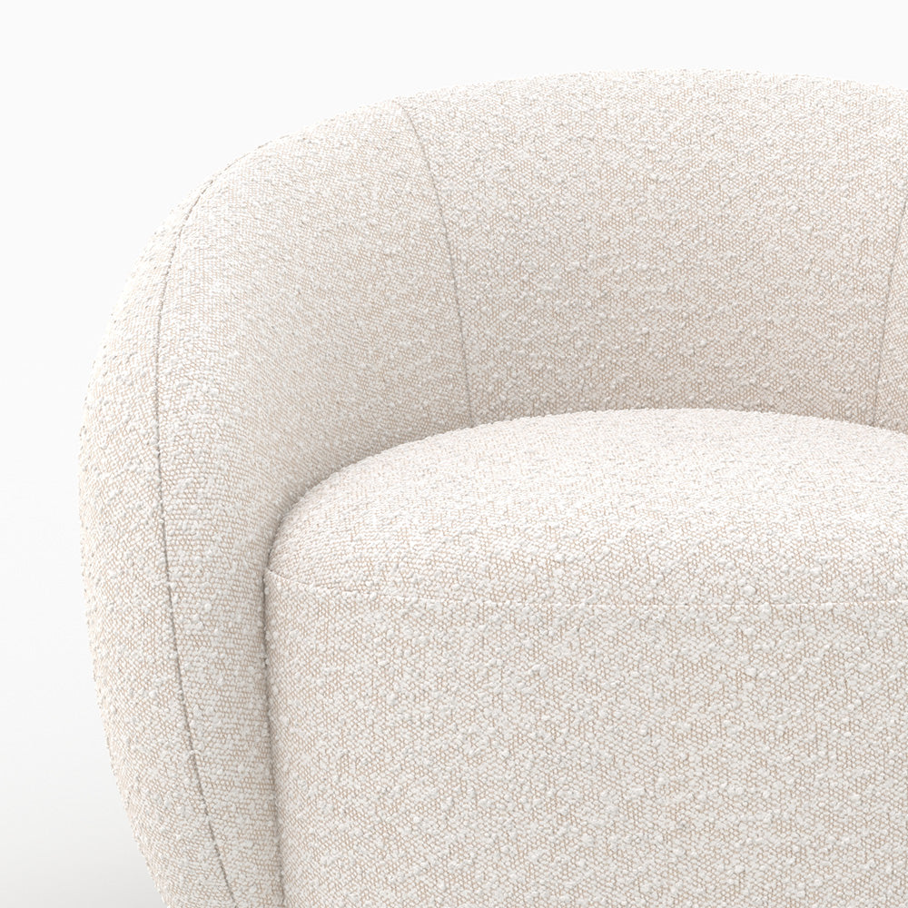 fauteuil blanc tissu boucle rendez vous deco naya salon