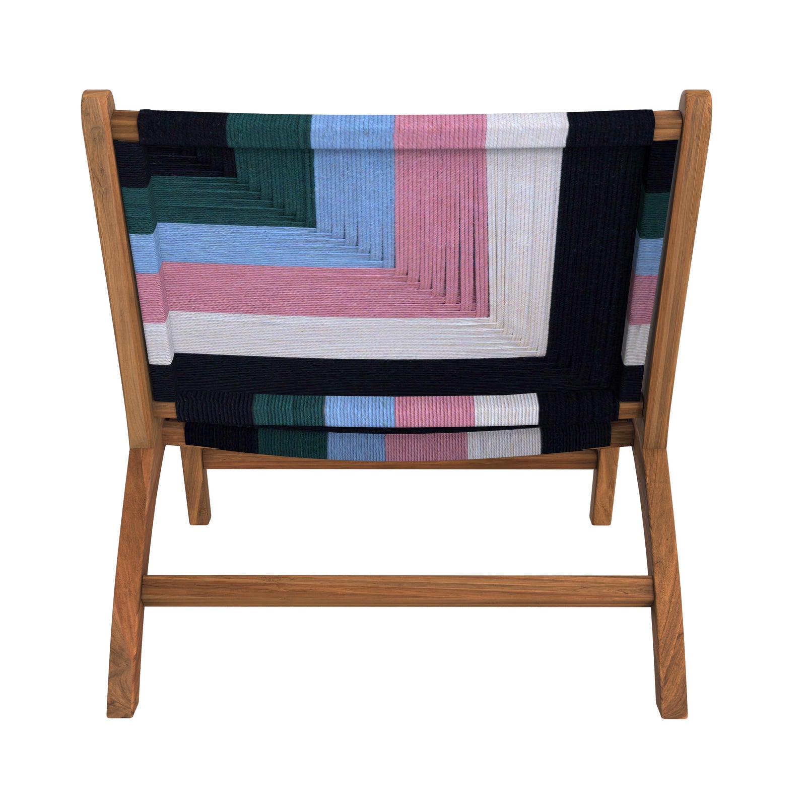 fauteuil callie multicolore laine tress_e bois de teck