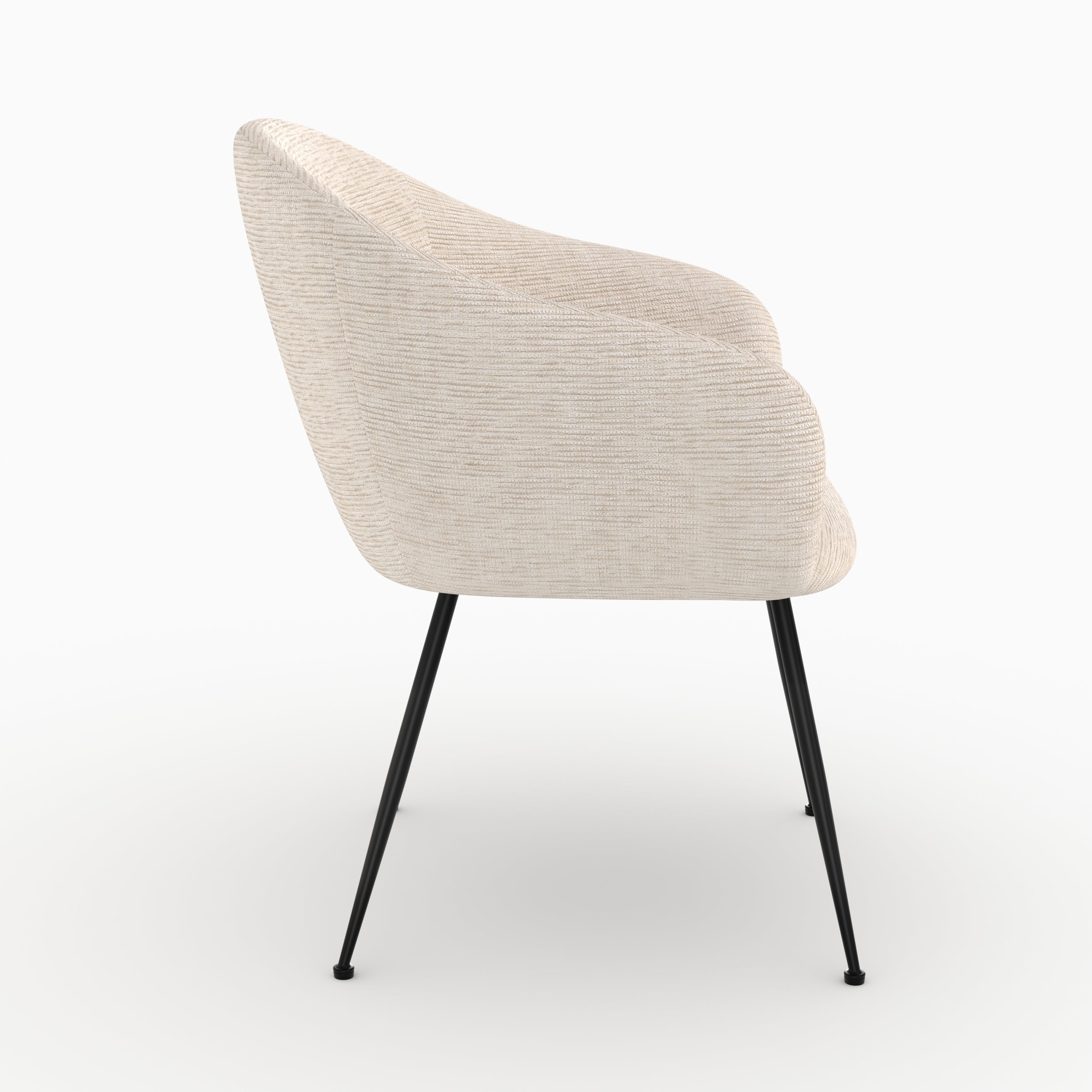 Fauteuil Socky en tissu blanc
