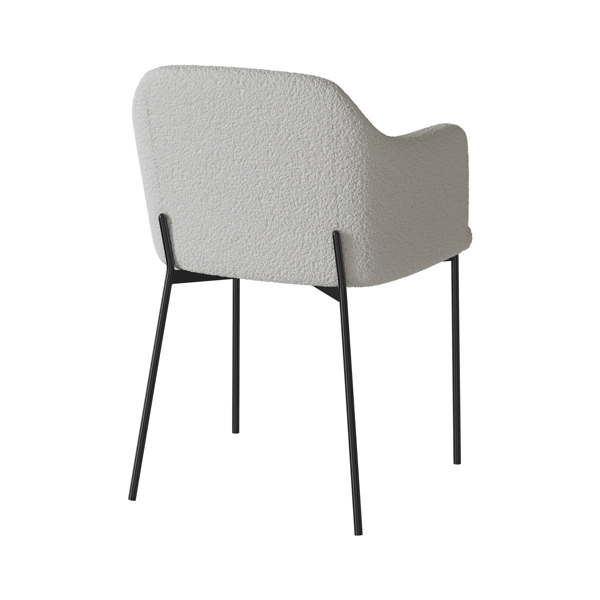 fauteuil confortable blanc laine bouclette glam