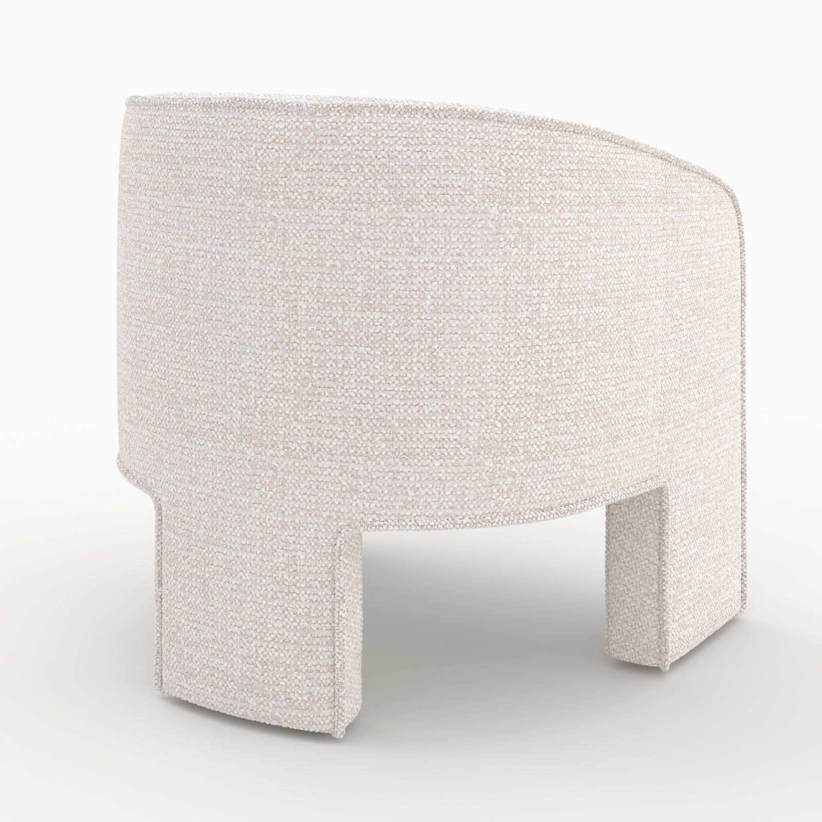 fauteuil creme tissu texture nelia forme arrondie