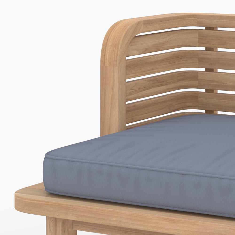 fauteuil de jardin coussin gris et bois marron kilda