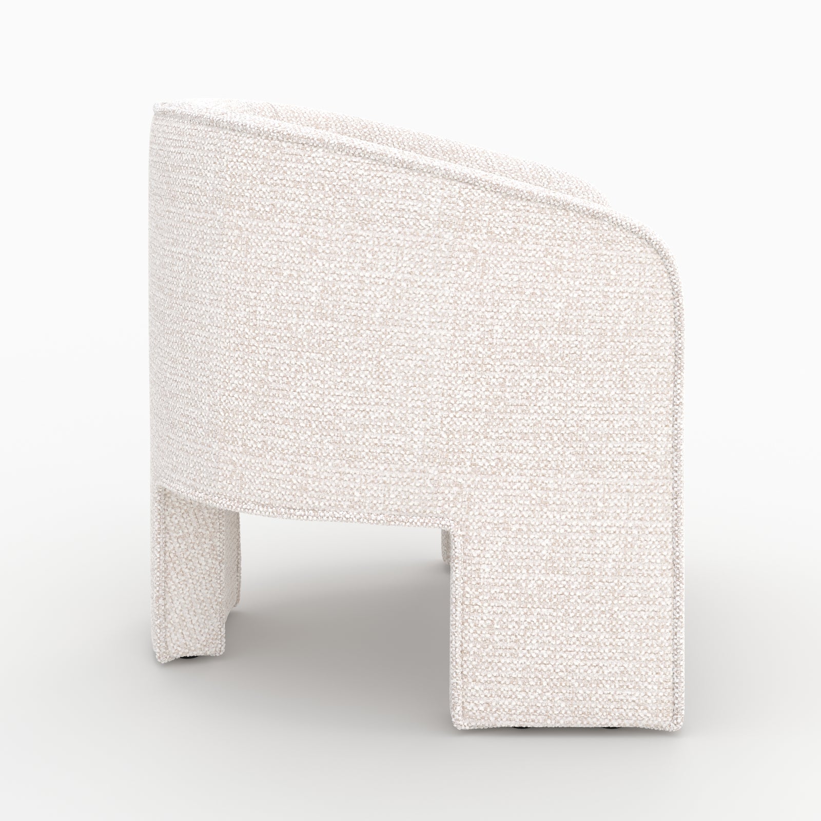 fauteuil design nelia creme tissu texture