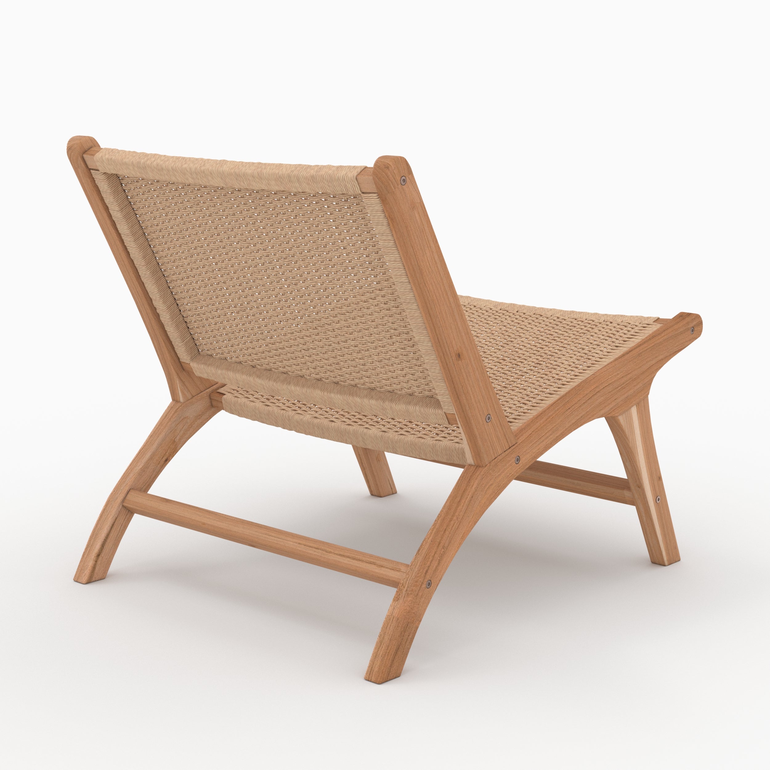 fauteuil en teck et cordage en loom kilka