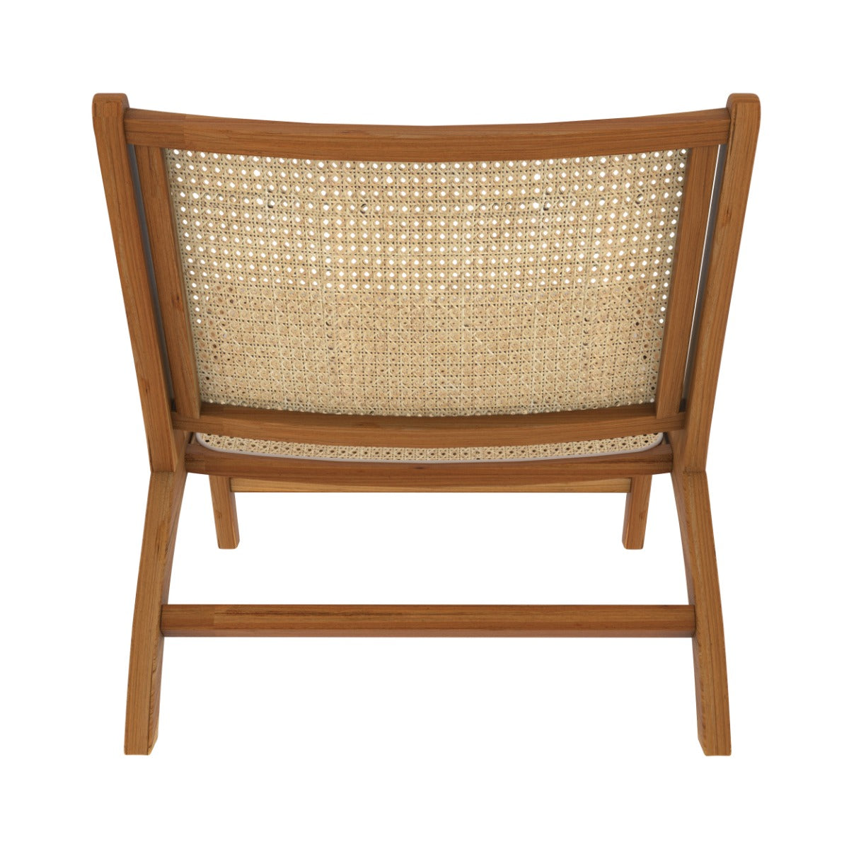 fauteuil en teck et tressage cannage en rotin kilka