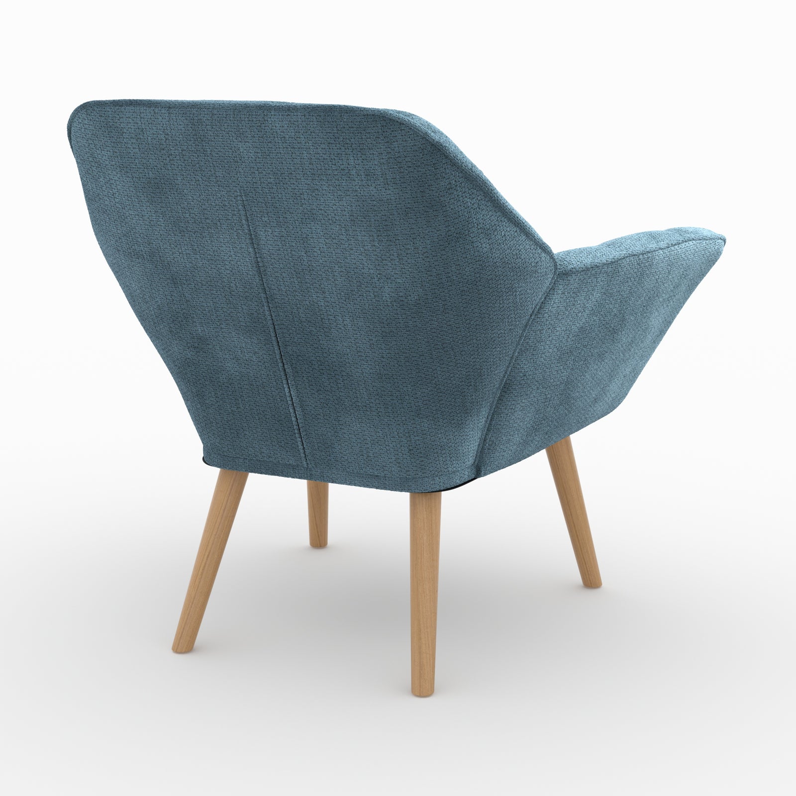 fauteuil en tissu bleu texture simba