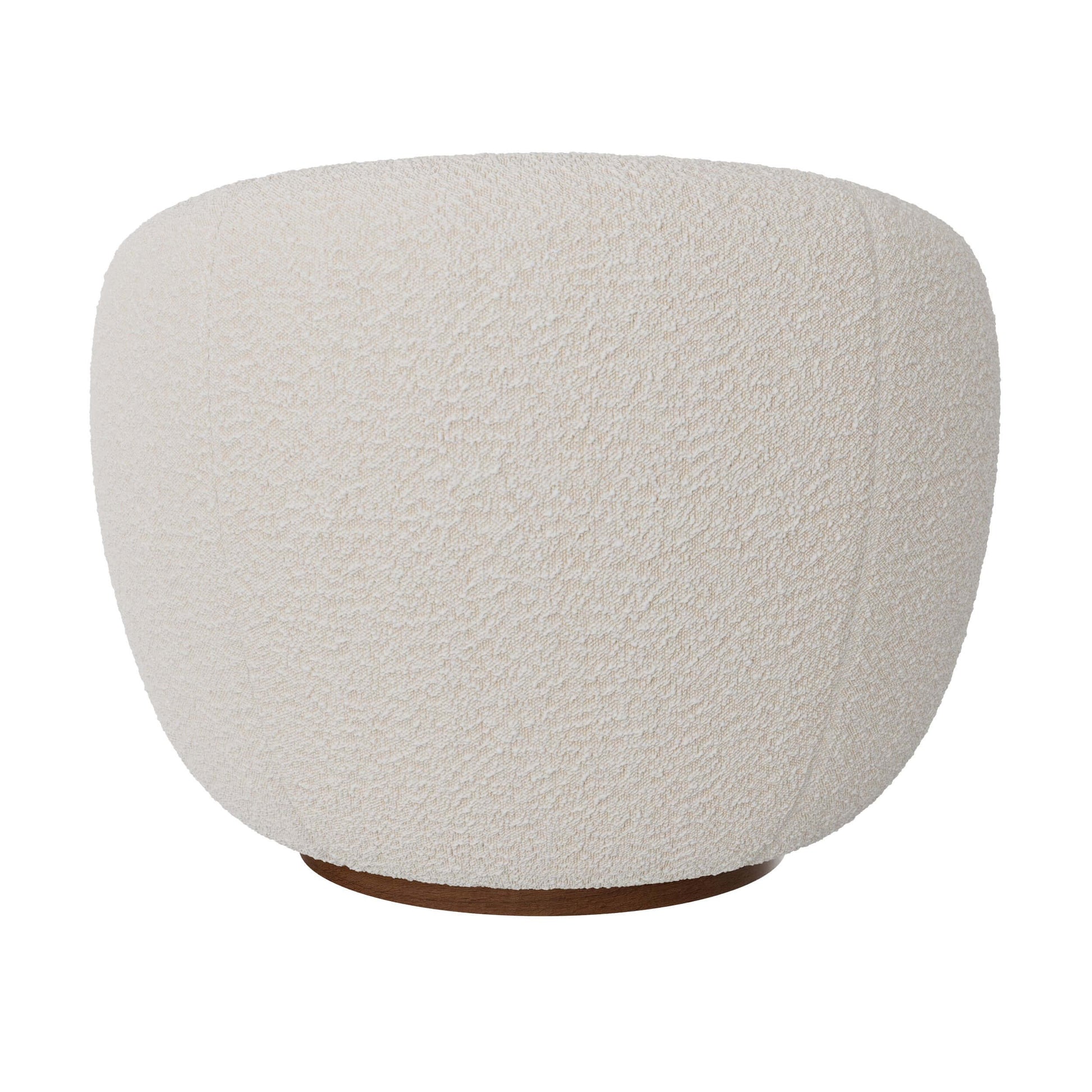 fauteuil en tissu boucle blanc confortable naya socle pivotant