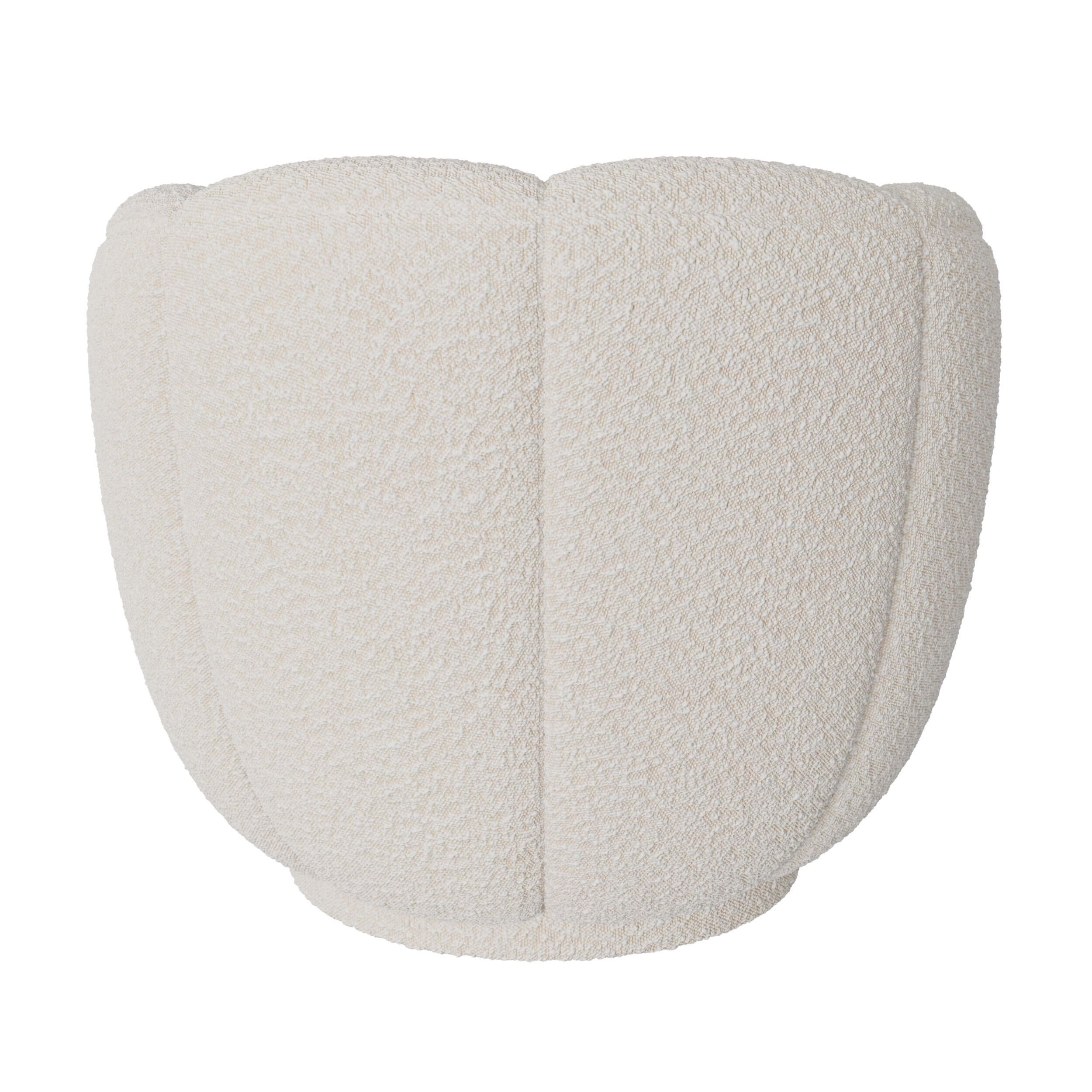 fauteuil en tissu boucle blanc confortable yse