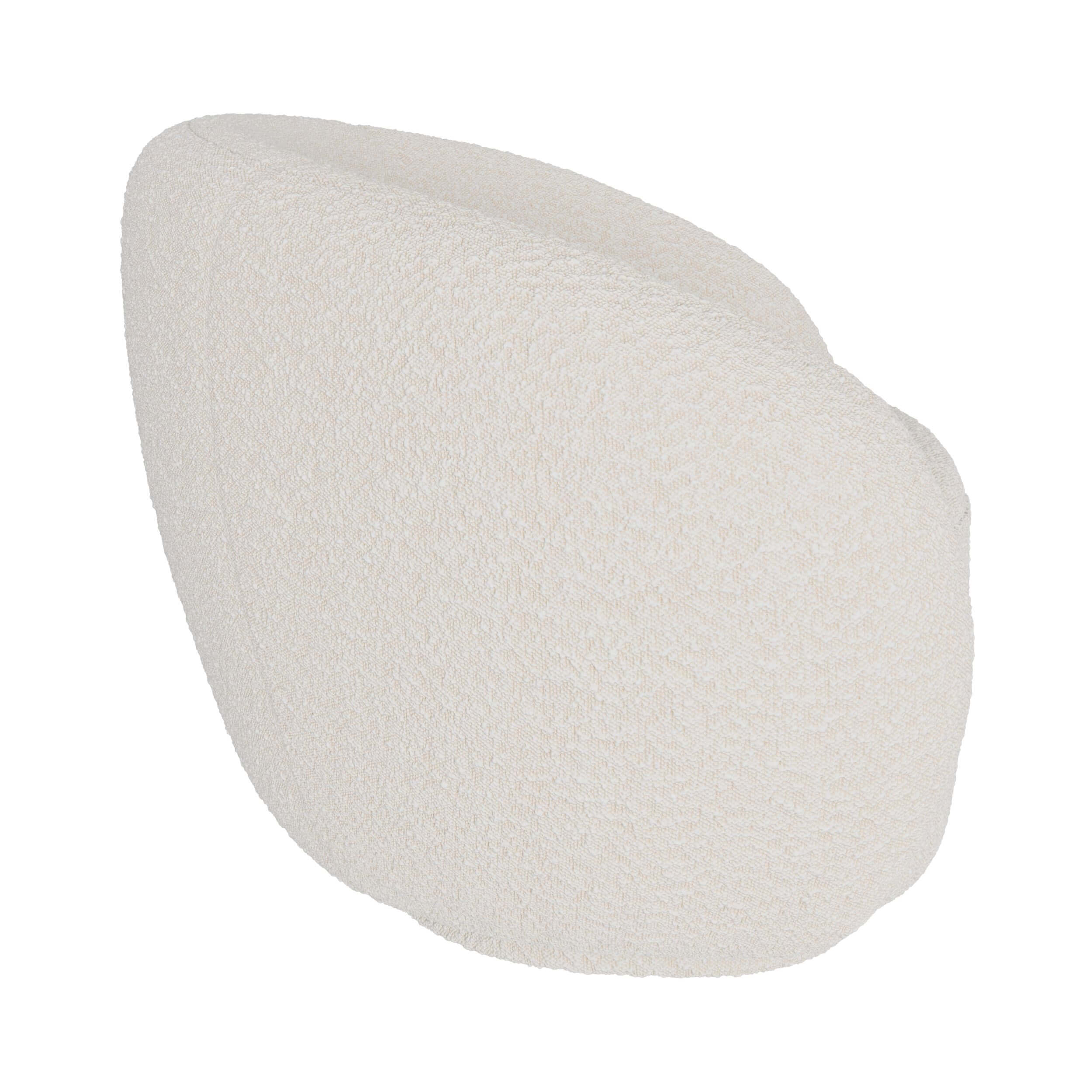 fauteuil en tissu boucle blanc naya confortable