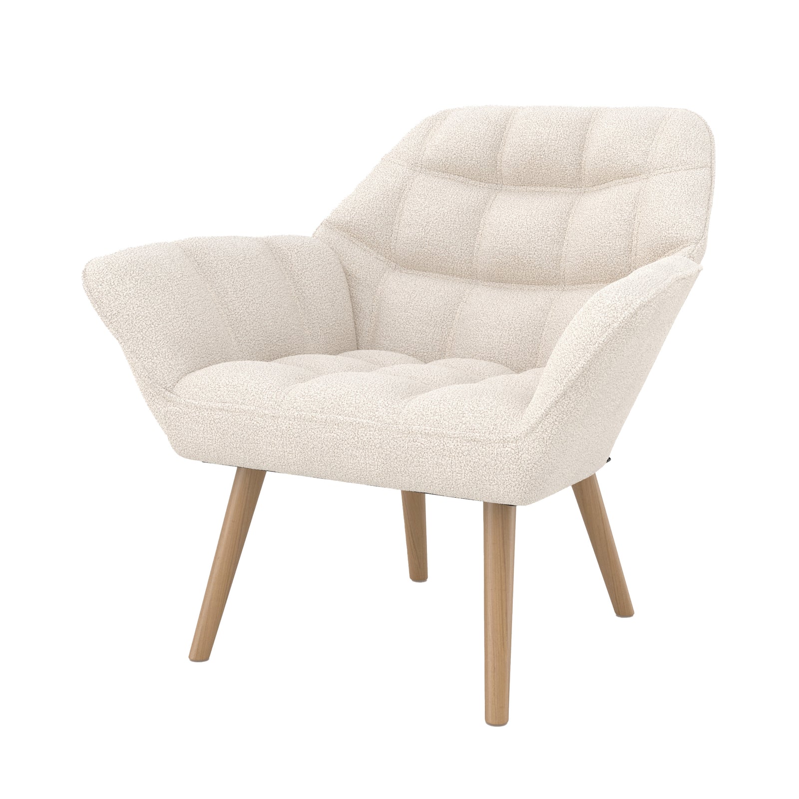 fauteuil en tissu boucle simba rdv deco fond blanc