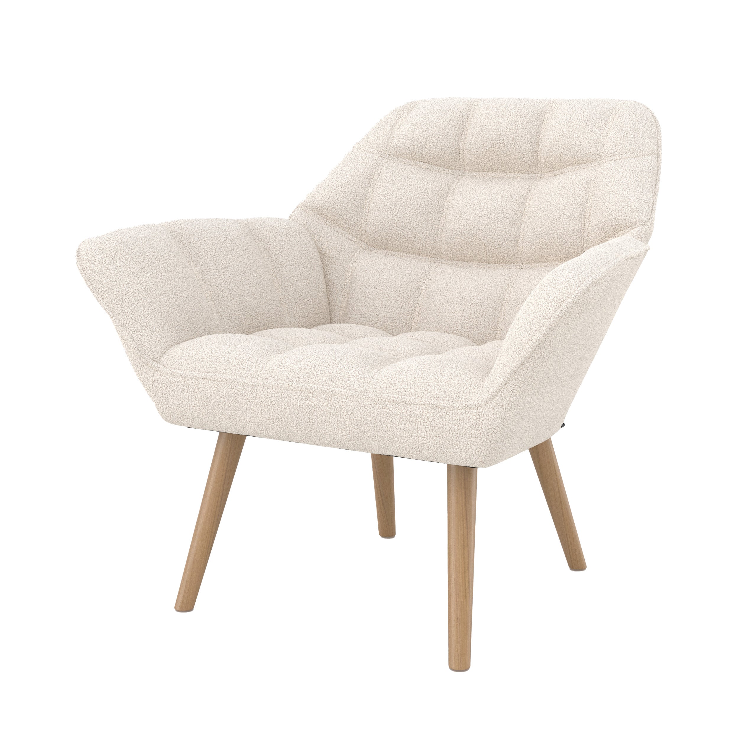 fauteuil en tissu boucle simba rdv deco fond blanc