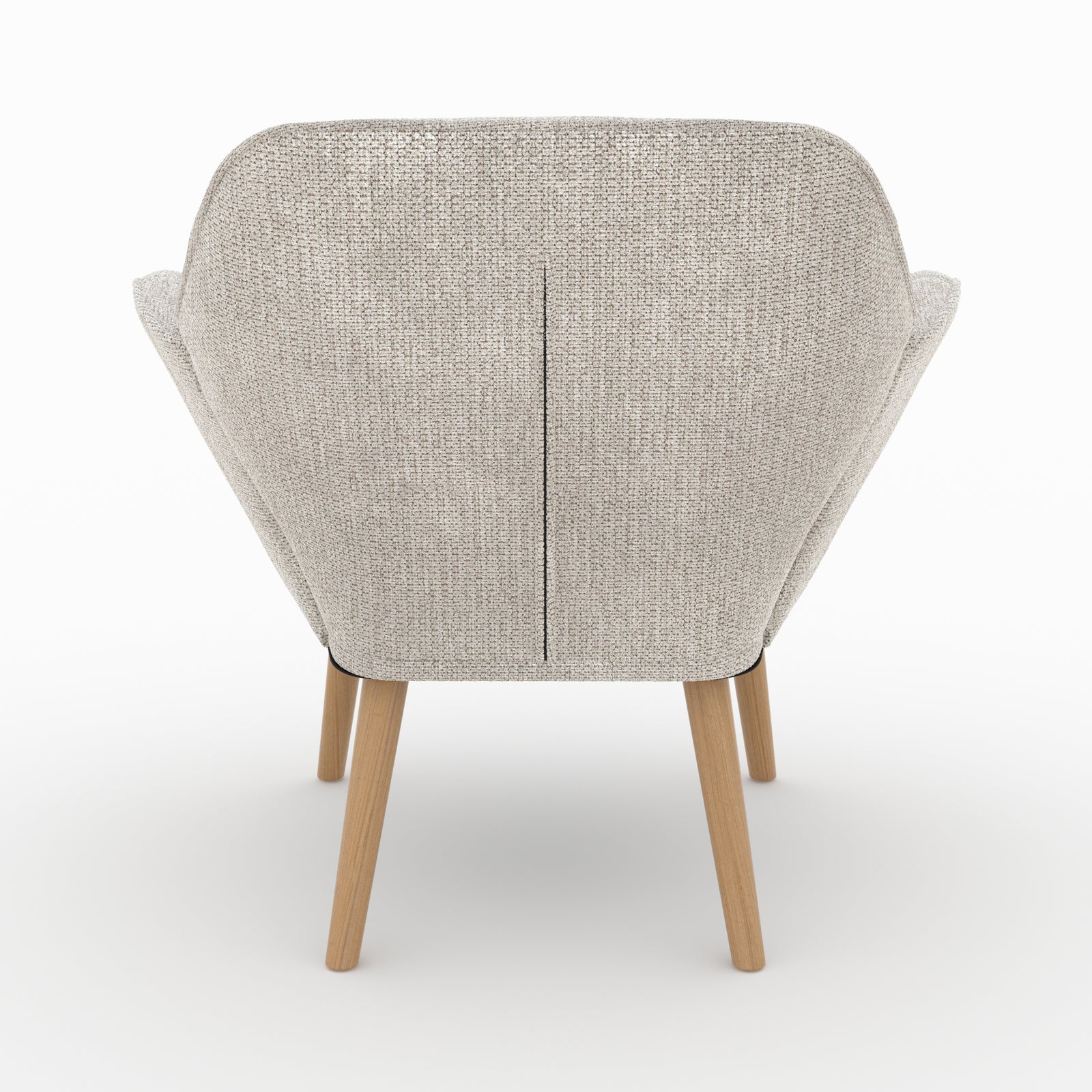 fauteuil en tissu epais gris clair simba